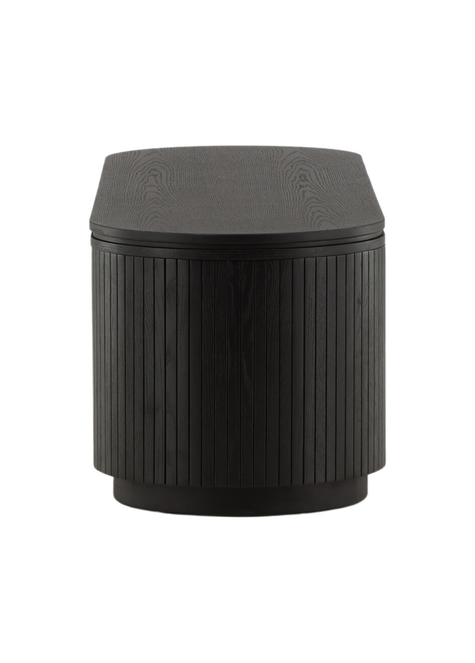 Meuble bas arrondi en bois forme blanc NOIR VEN-42000-011 DE2