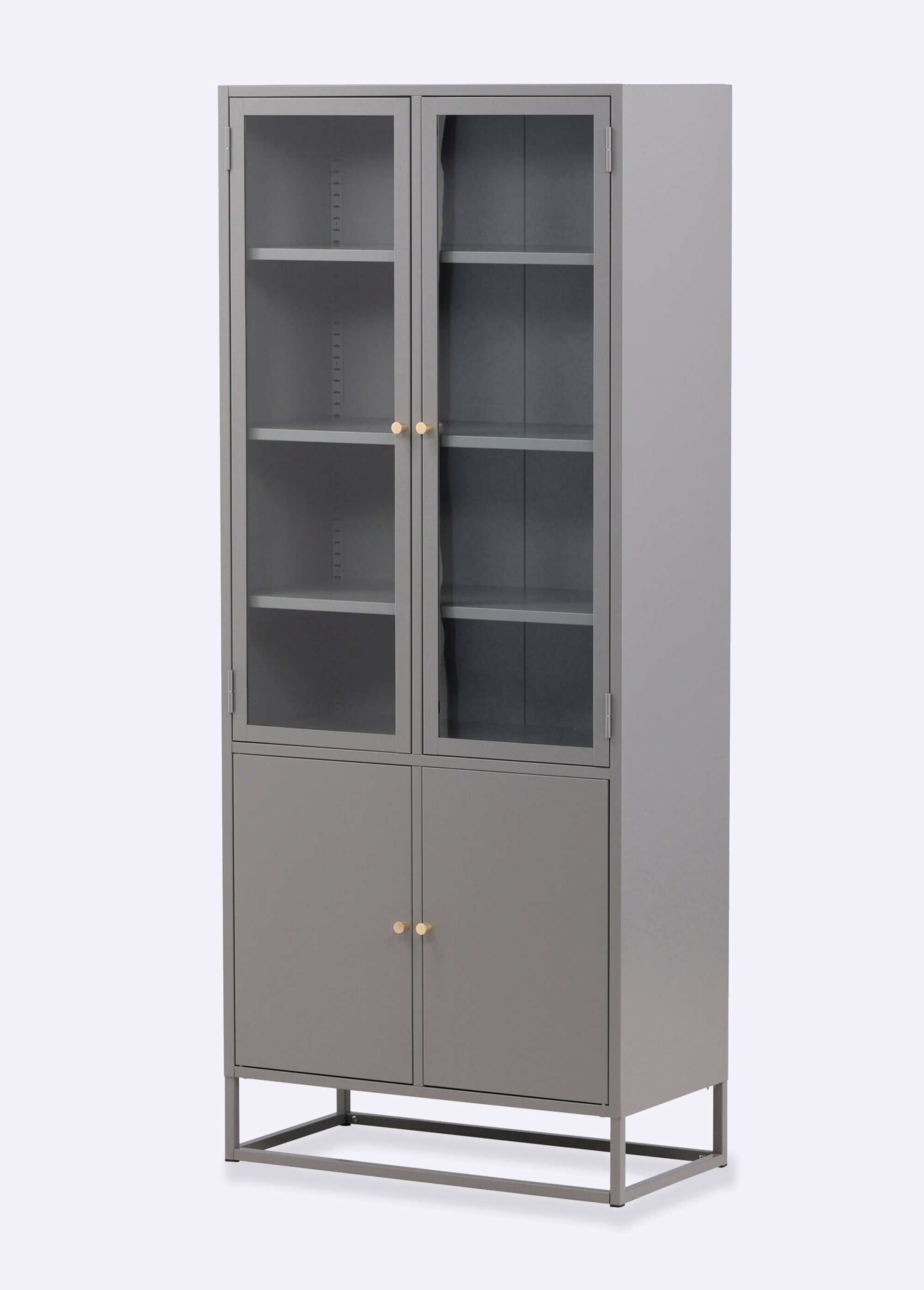 Meuble haut en acier avec portes vitrées GRIS VEN-18069-255 FA1