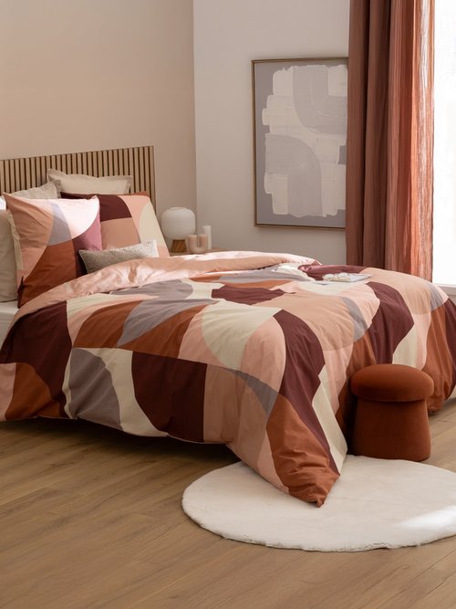 Parure de lit Tatia, motifs arrondis Marron JJA-209034 FA1