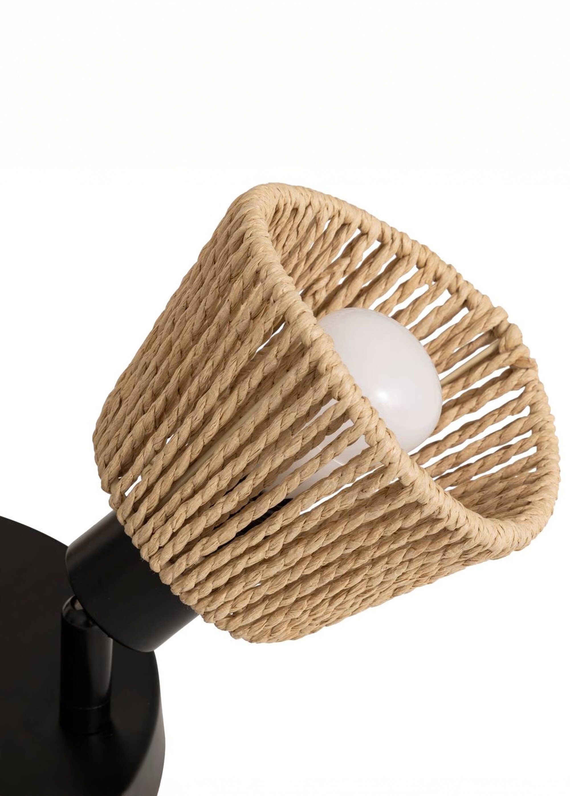 Plafonnier acier avec 3 spots tressés MARRON JJA-205973 DE1