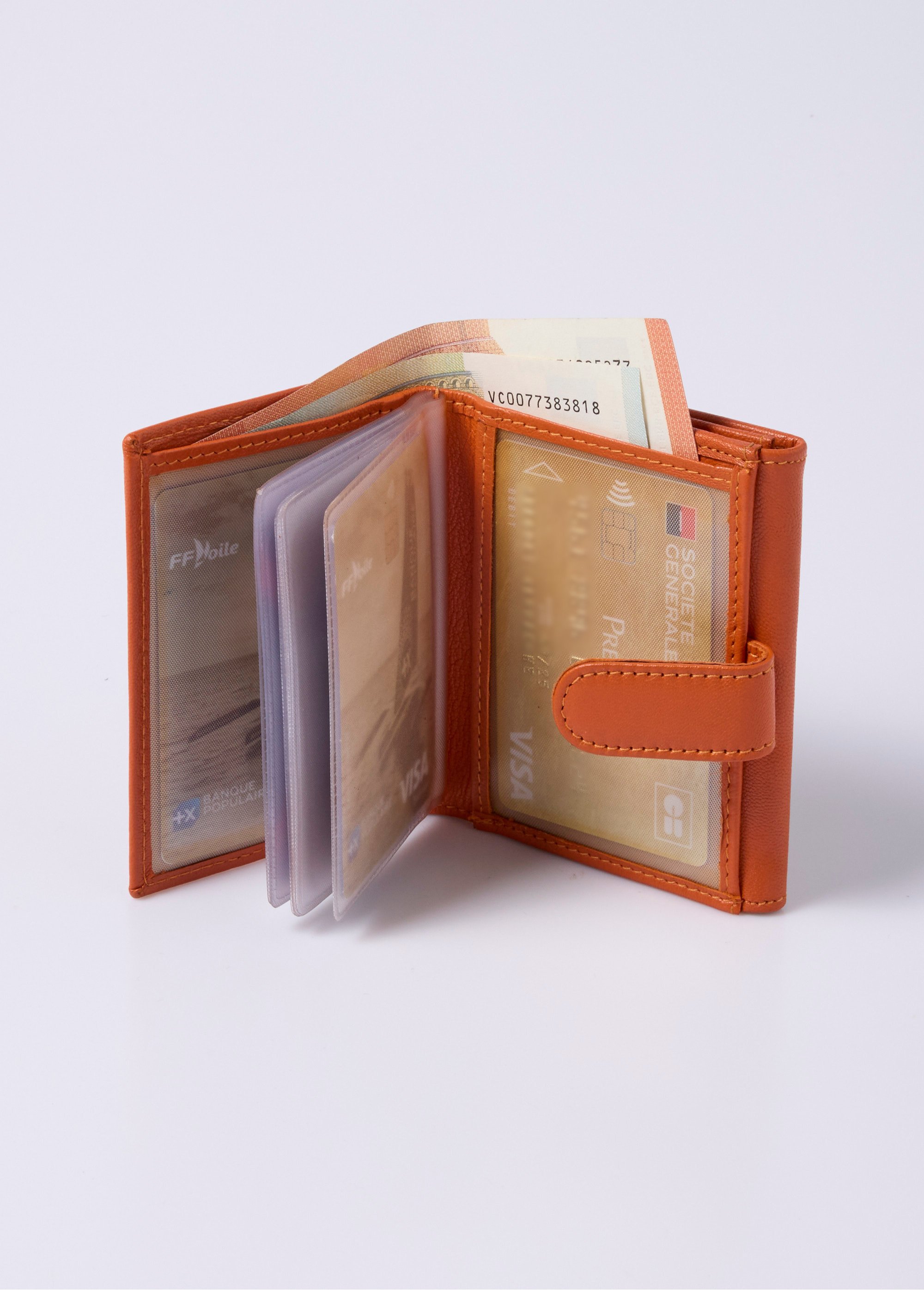 Portefeuille extra fin en cuir