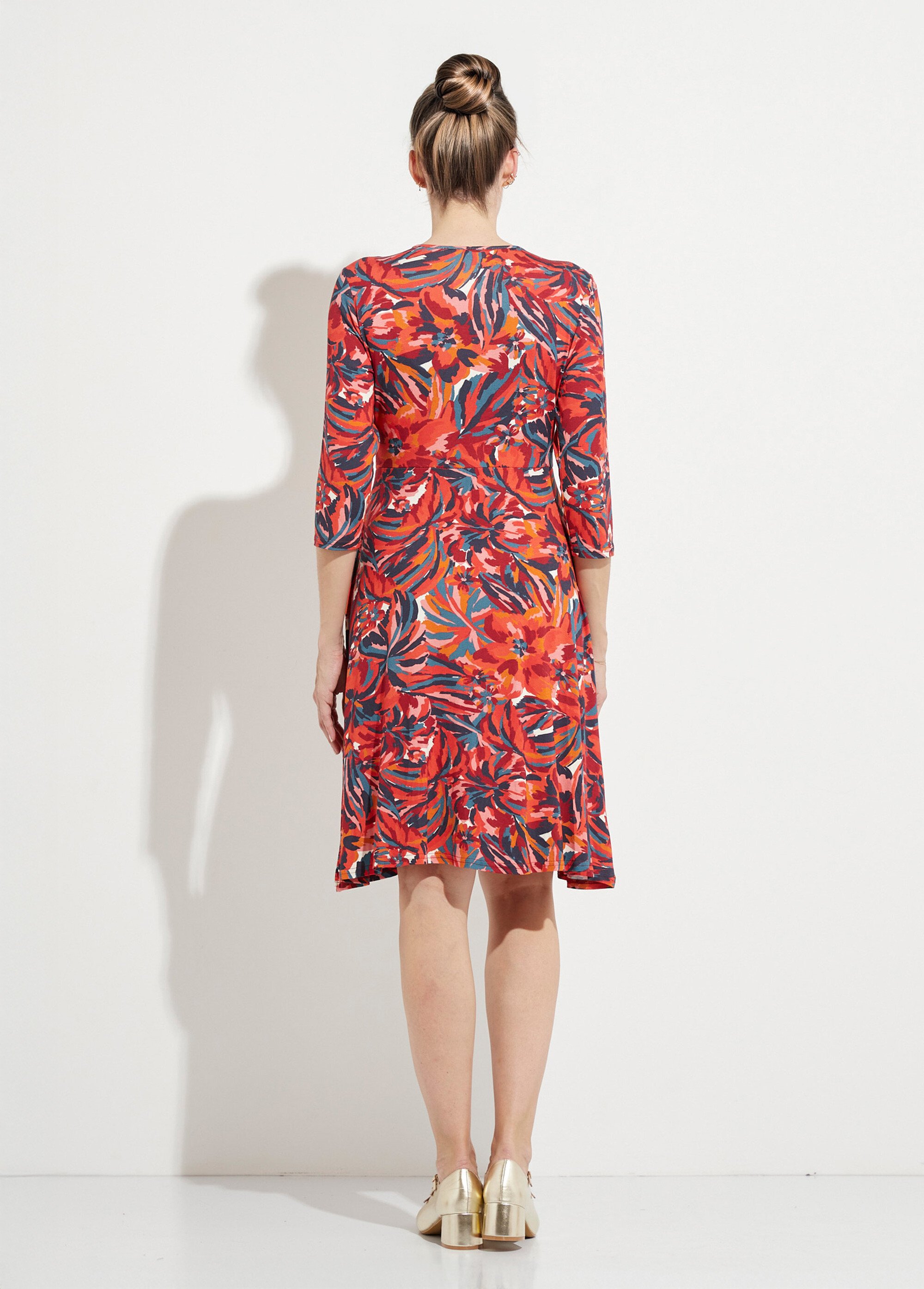 Robe cache-coeur courte manches 3/4 motif floral Femme IMPRIME TOMETTE HAMBRE DO1
