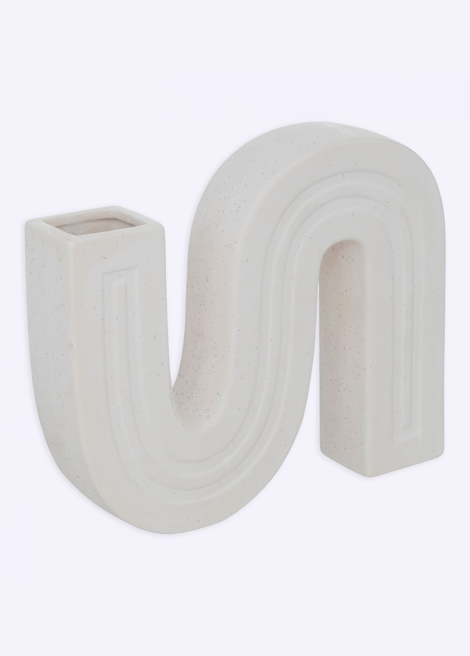 Soliflore original en céramique forme S Blanc JJA-196678 FA1