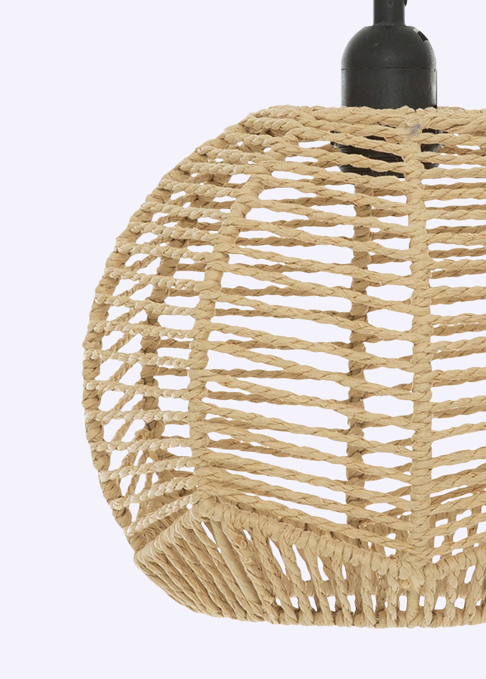 Suspension tressée ajourée forme boule MARRON JJA-200038 DE1