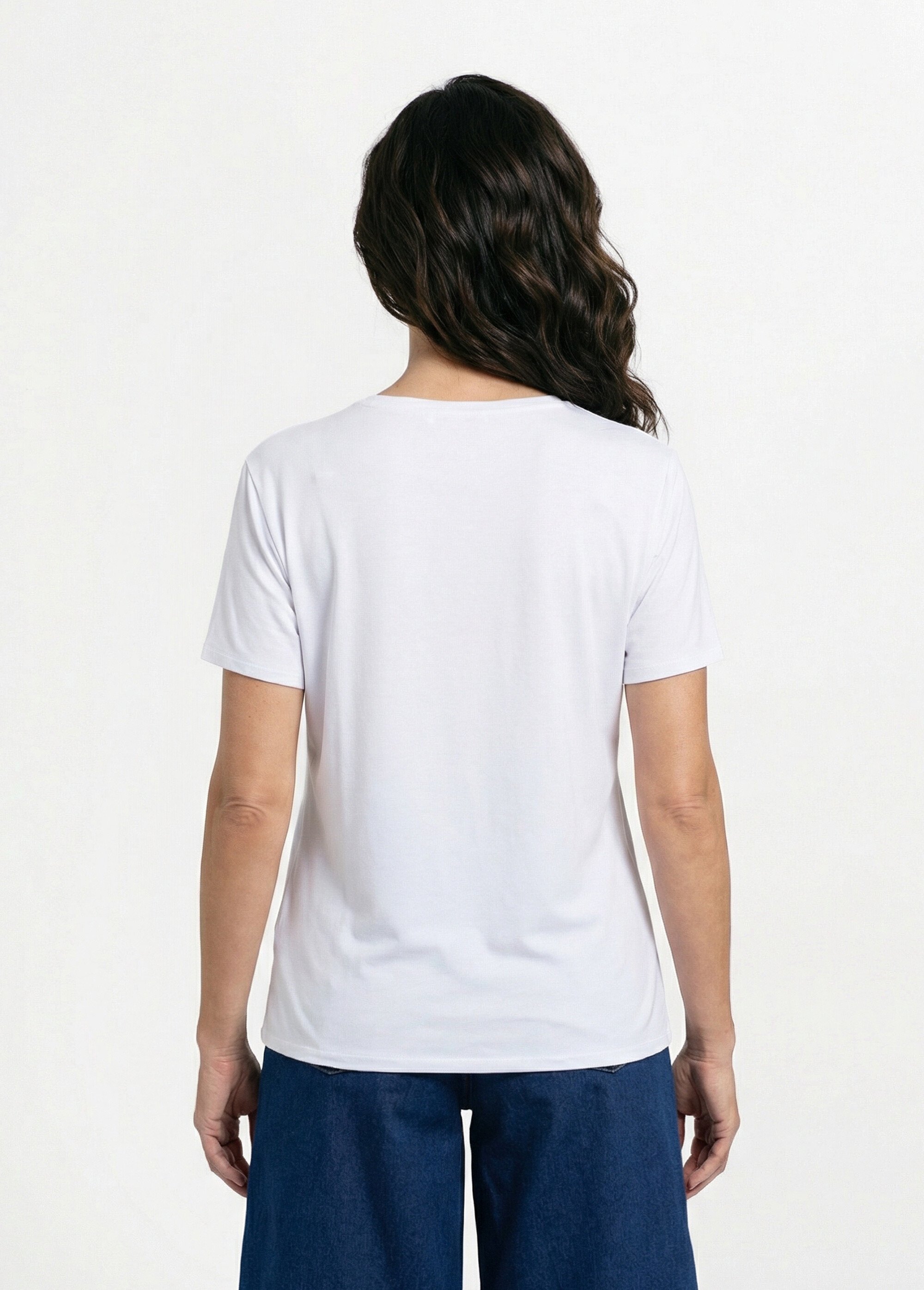 T-shirt à message manches courtes Femme Blanc CAROLANE DO1