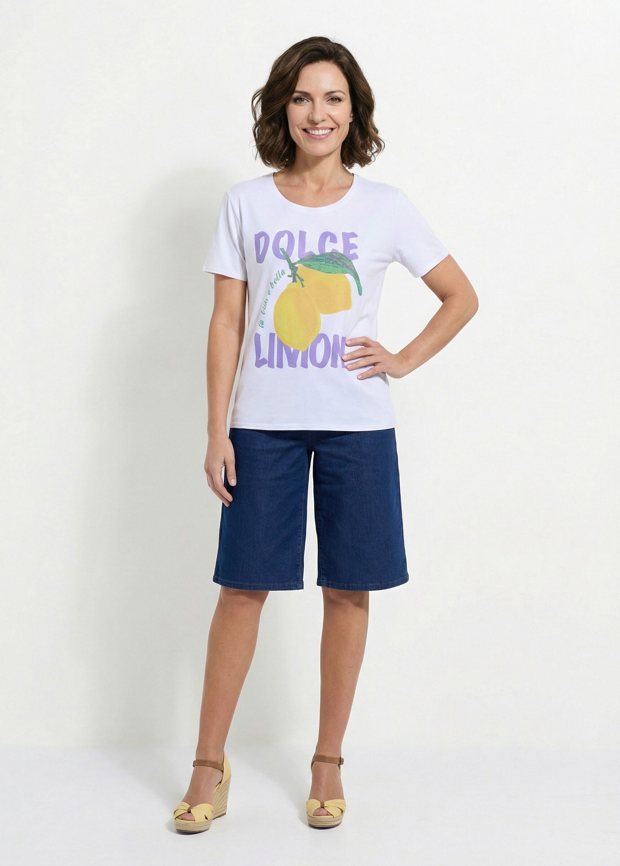 T-shirt à message manches courtes Femme Blanc CAROLANE SF1