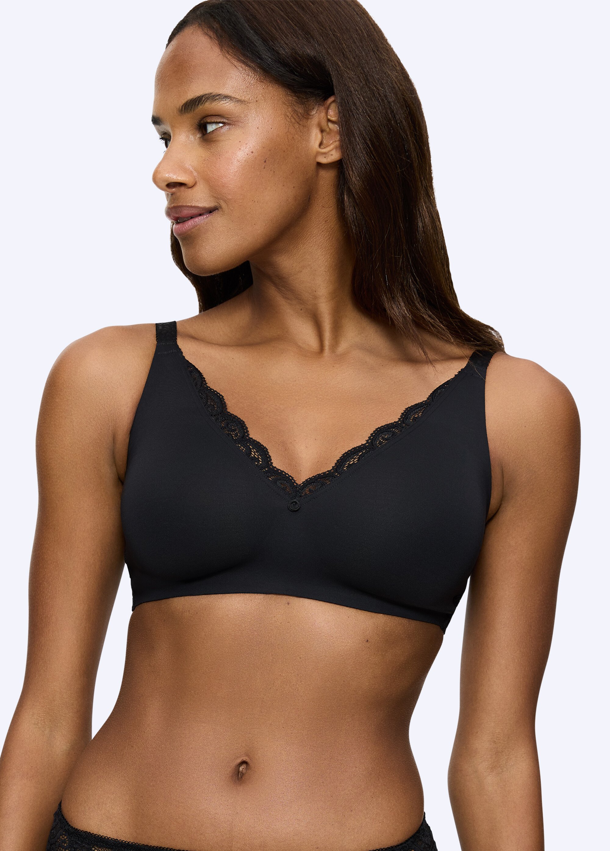 Soutien-gorge minimiseur Amourette sans armatures Femme Noir VOLUTE FA1