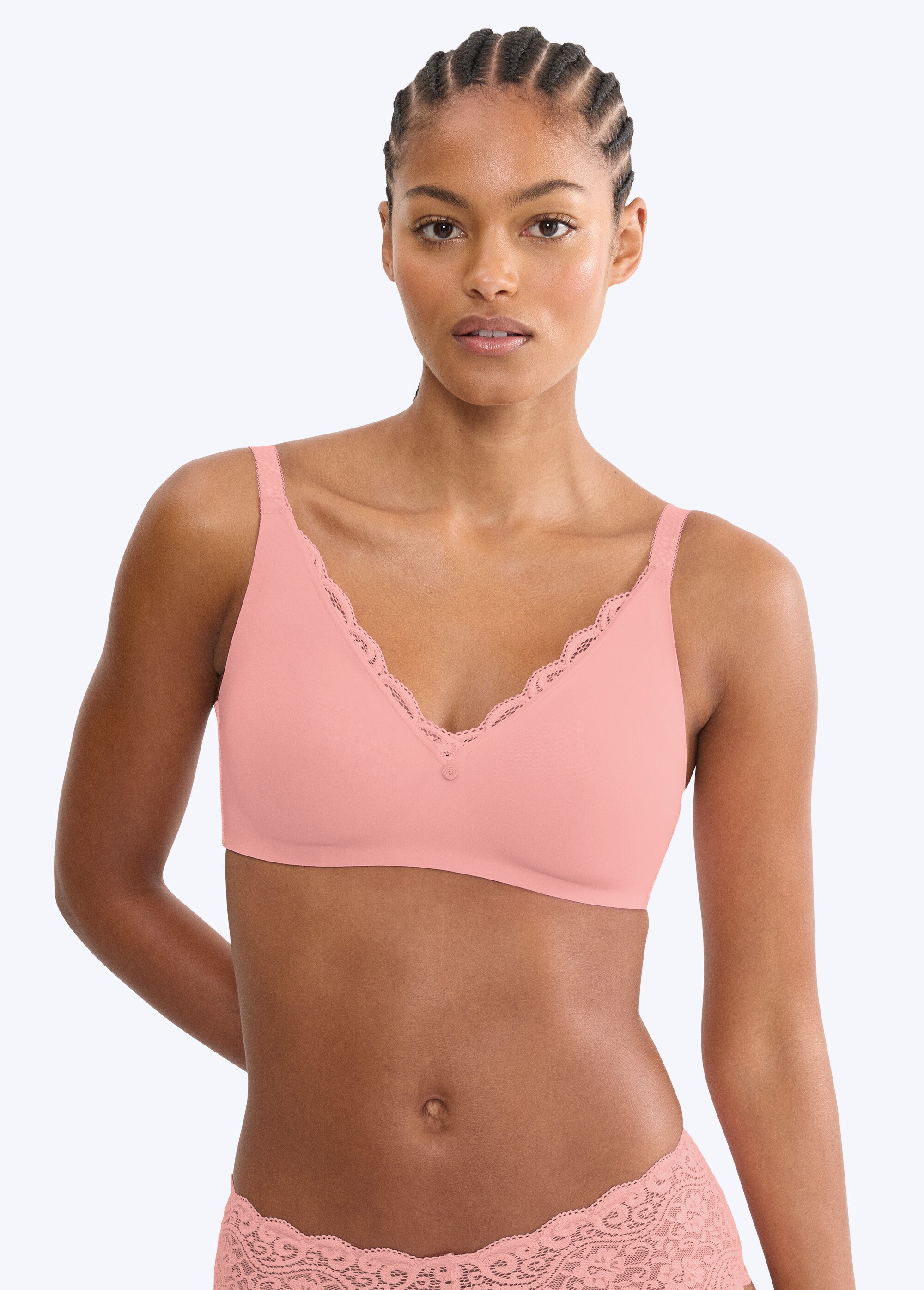 Soutien-gorge minimiseur Amourette sans armatures Femme Rose VOLUTE FA1