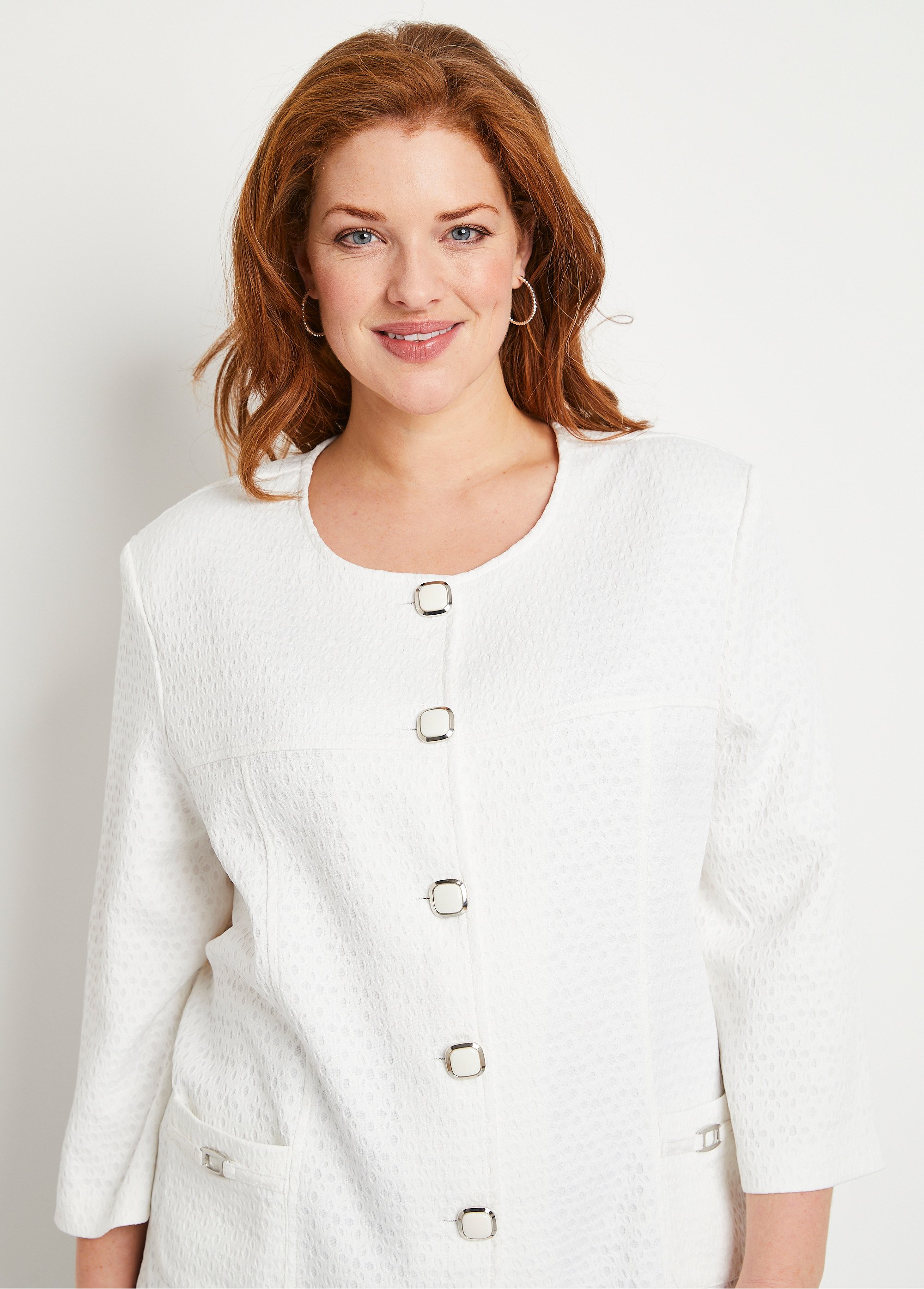 Veste ras de cou manches 3/4