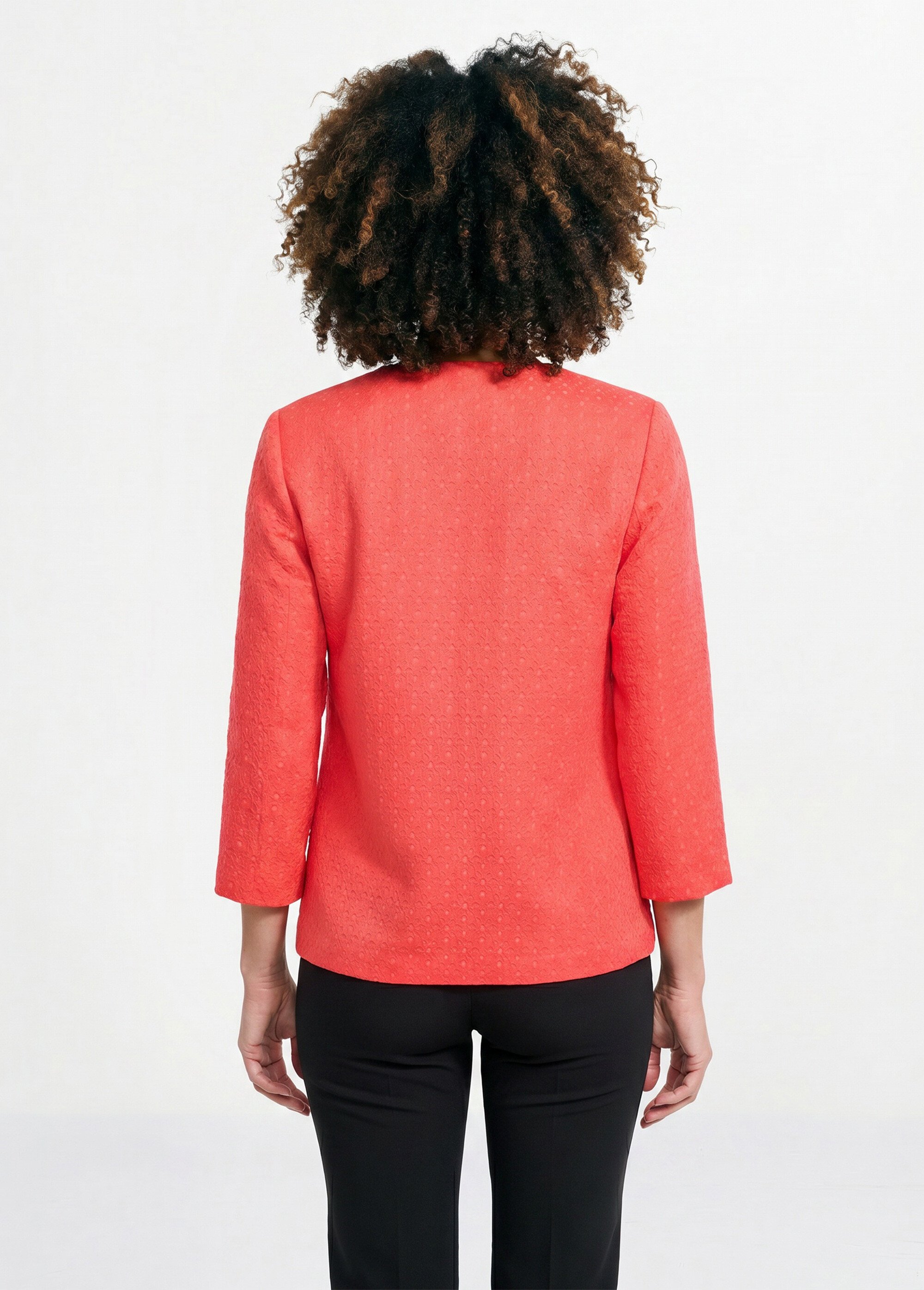 Veste ras de cou manches 3/4 Femme Rose TEXAN DO1