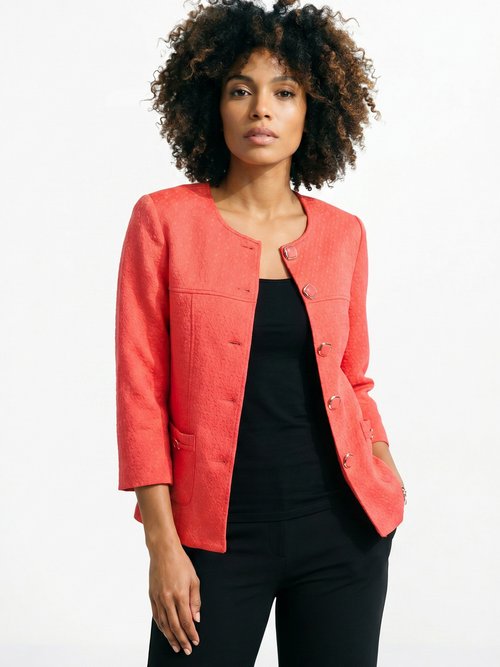 Veste ras de cou manches 3/4 Femme Rose TEXAN MV1