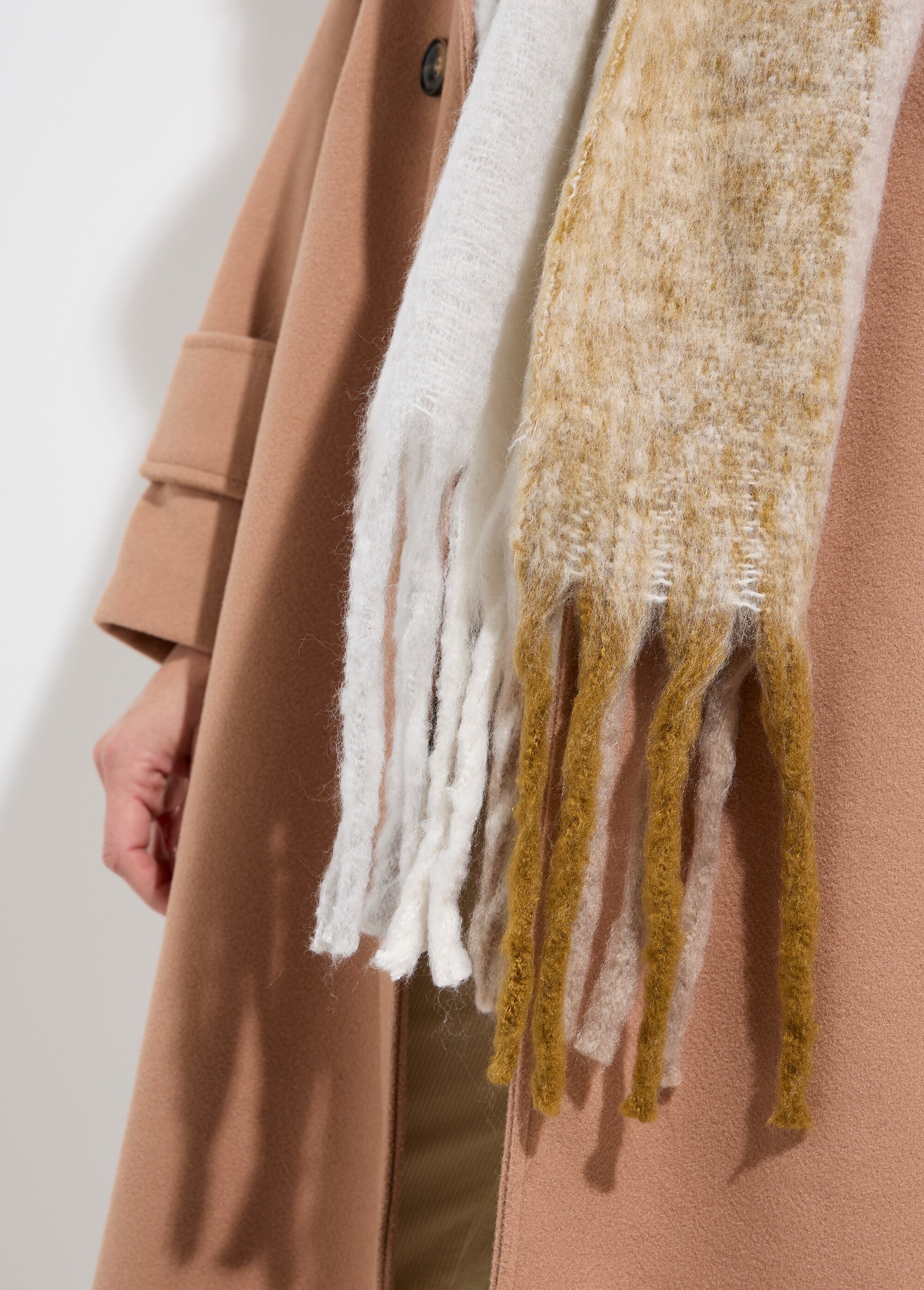 Echarpe épaisse camaieu de carreaux