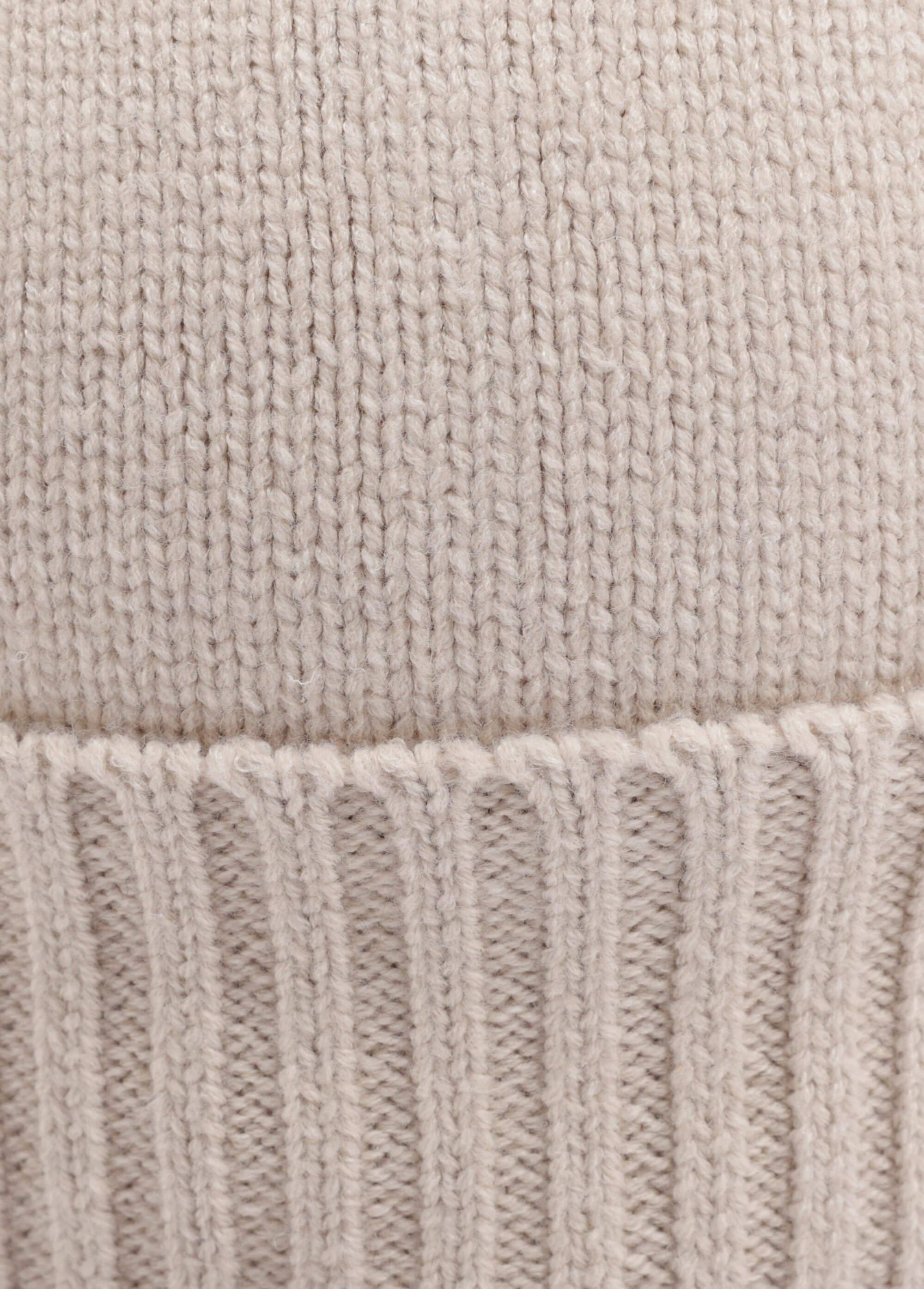Bonnet cotelé, maille douce avec laine