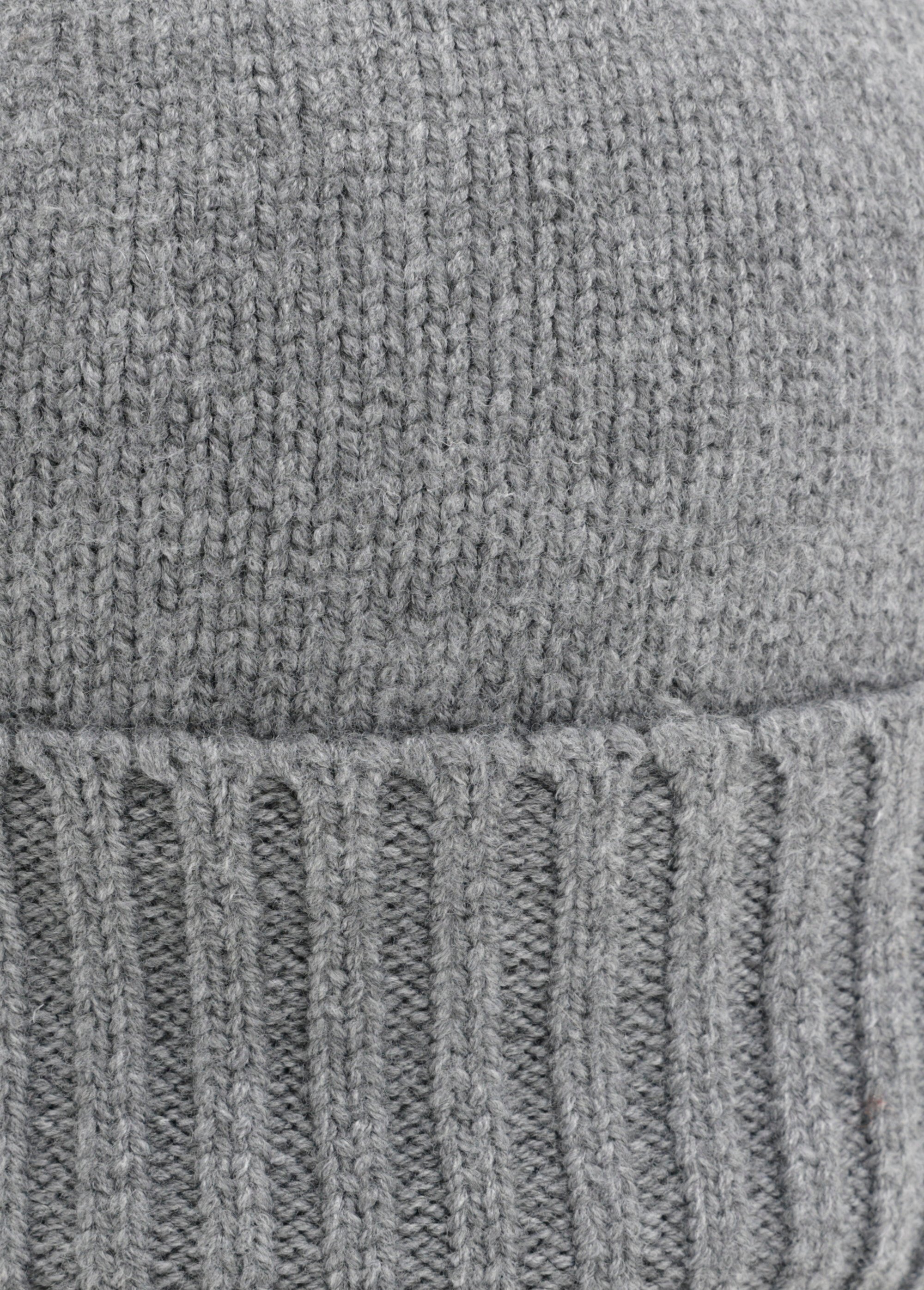 Bonnet cotelé, maille douce avec laine Femme Gris NES180LSHW2514 DE1