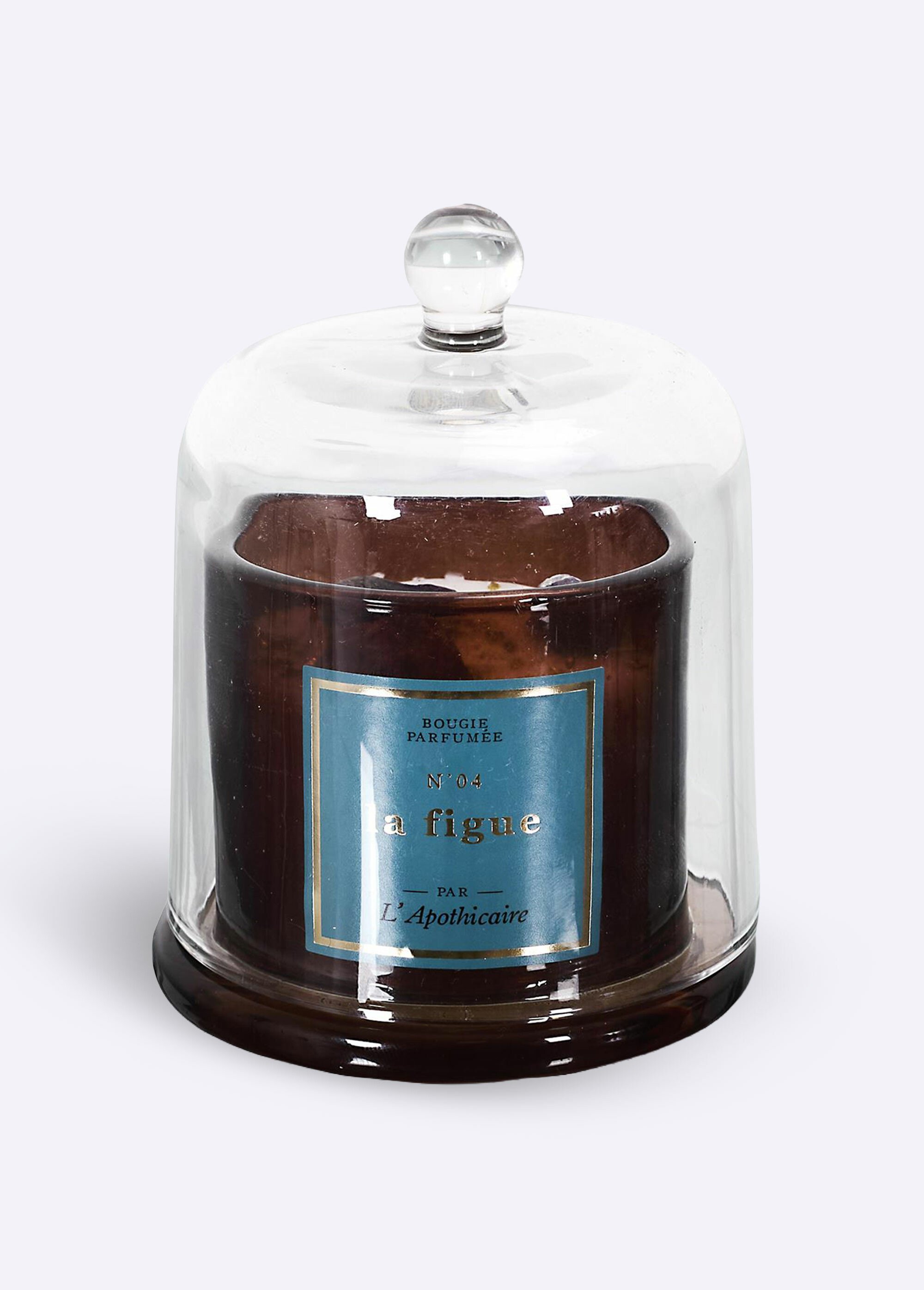 Bougie parfumée avec pierres + cloche Rose CMP-BO0137 FA1