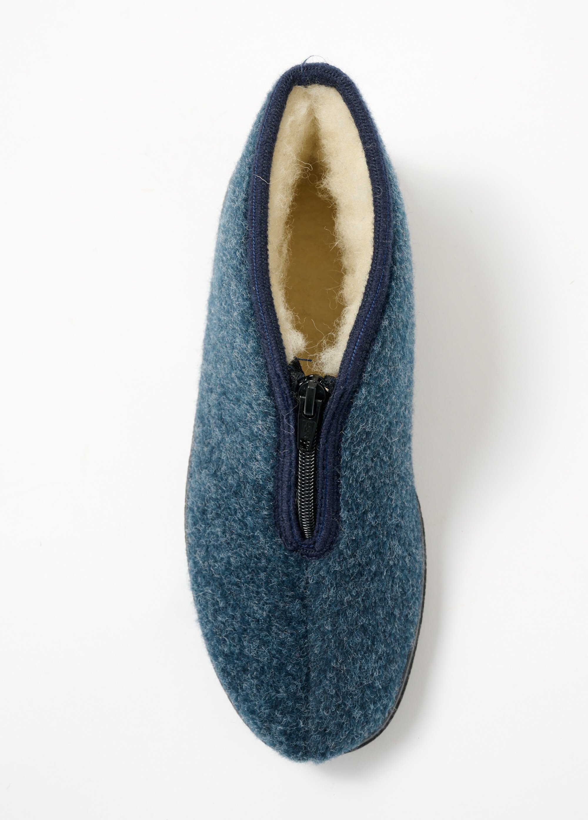 Mocassins Chaussons Fourrés Bleus - Taille 40/41 - Neufs Sans Emballage