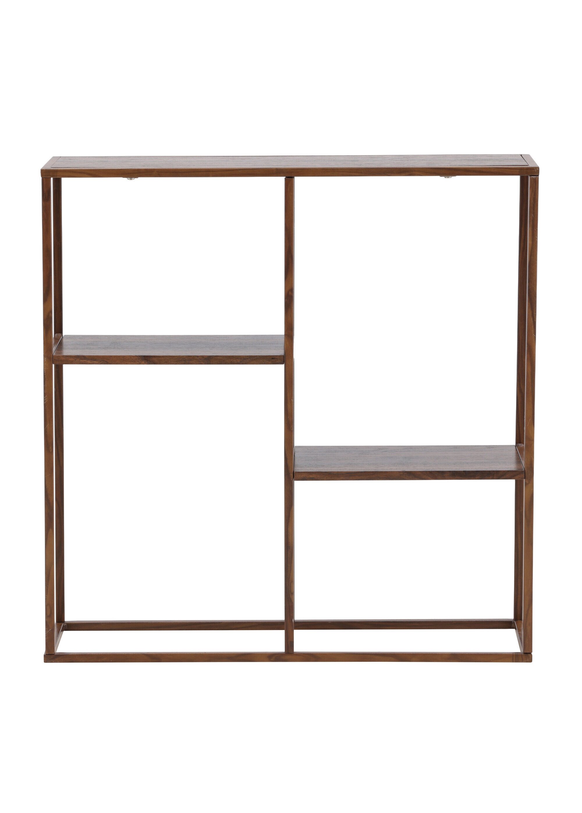 Console épurée bois et métal, 3 niveaux NOYER VEN-63358-444 DE1