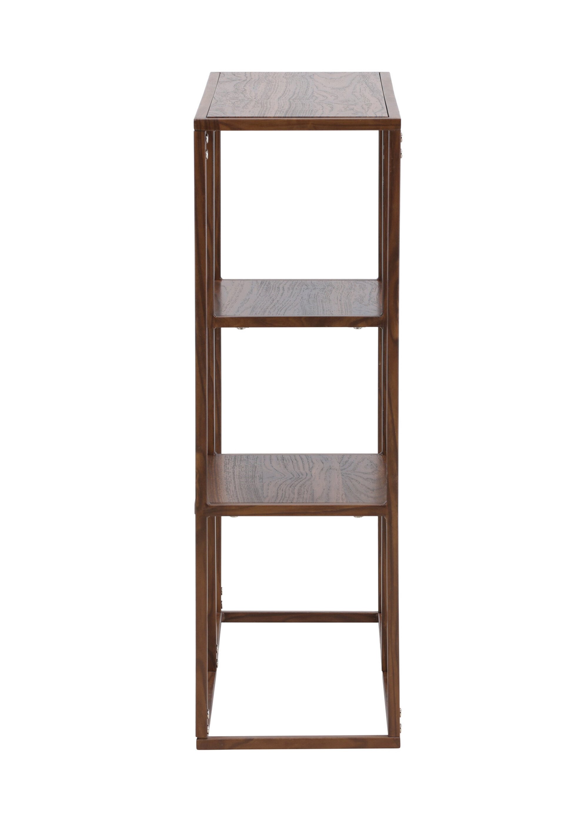 Console épurée bois et métal, 3 niveaux NOYER VEN-63358-444 DE2