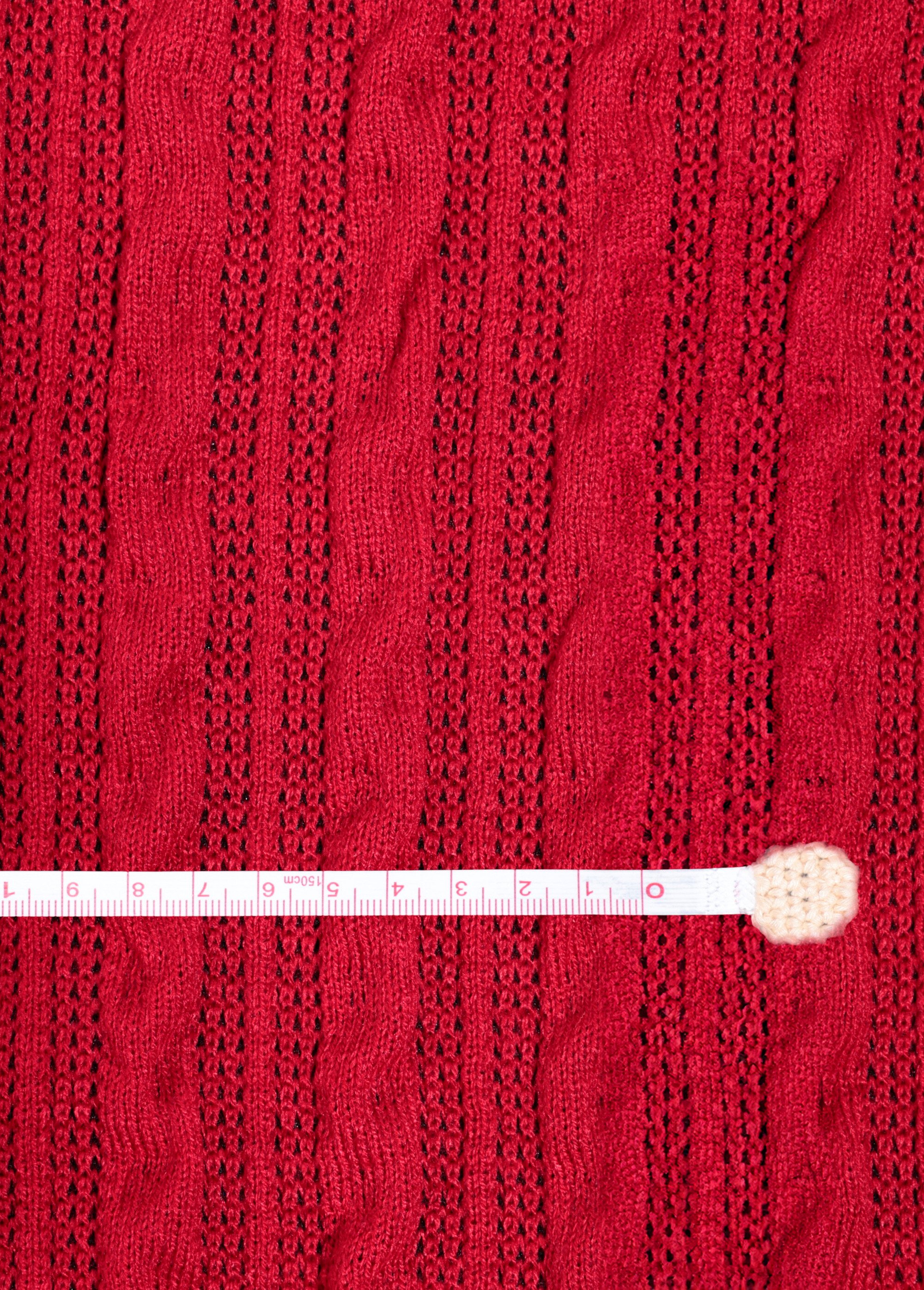 Coupon tissu jersey gaufré, Écarlate