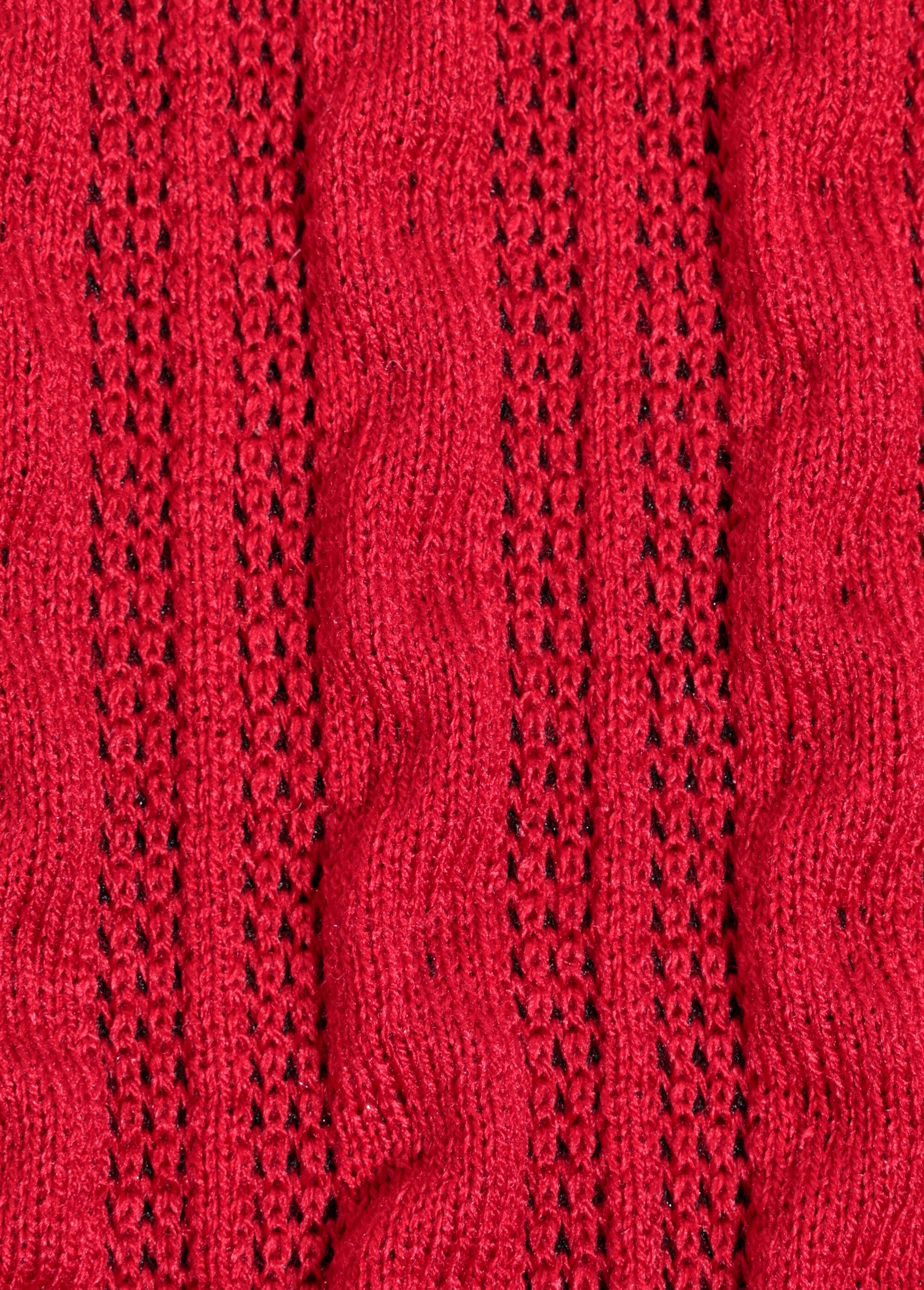 Coupon tissu jersey gaufré, Écarlate ROUGE COT149630 DE2