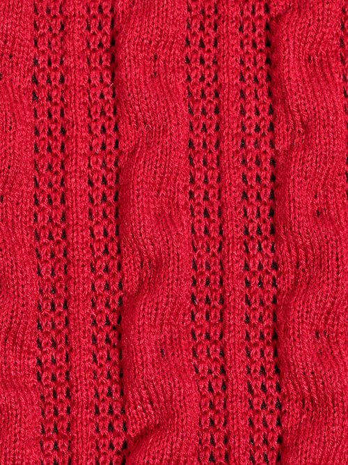 Coupon tissu jersey gaufré, Écarlate ROUGE COT149630 DE2