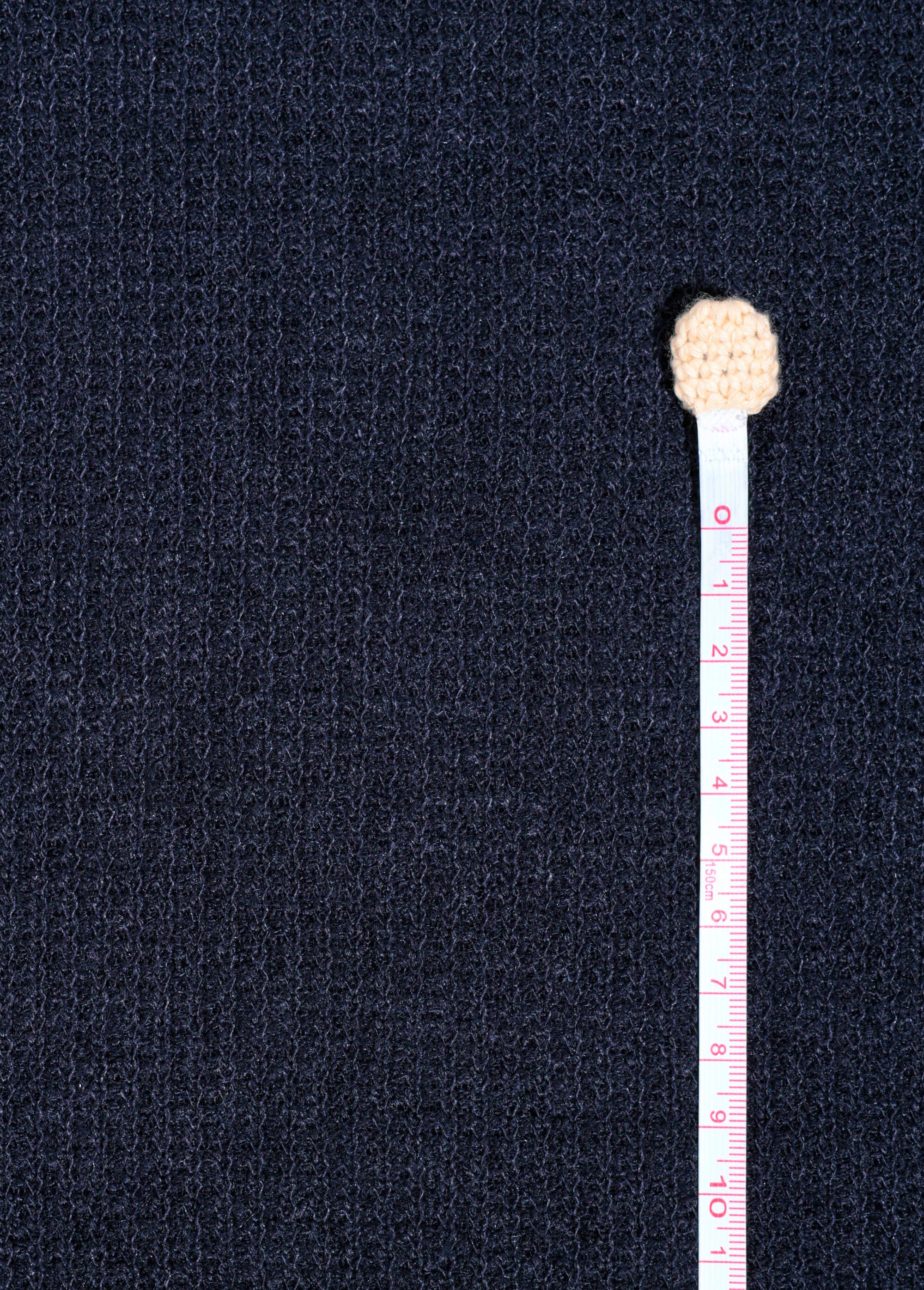 Coupon tissu maille jersey mini torsades BLEU COT142991 DE1