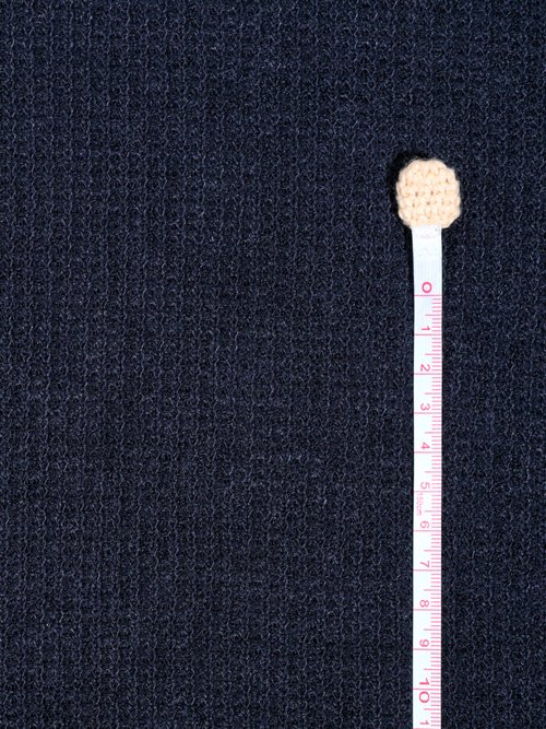 Coupon tissu maille jersey mini torsades BLEU COT142991 DE1