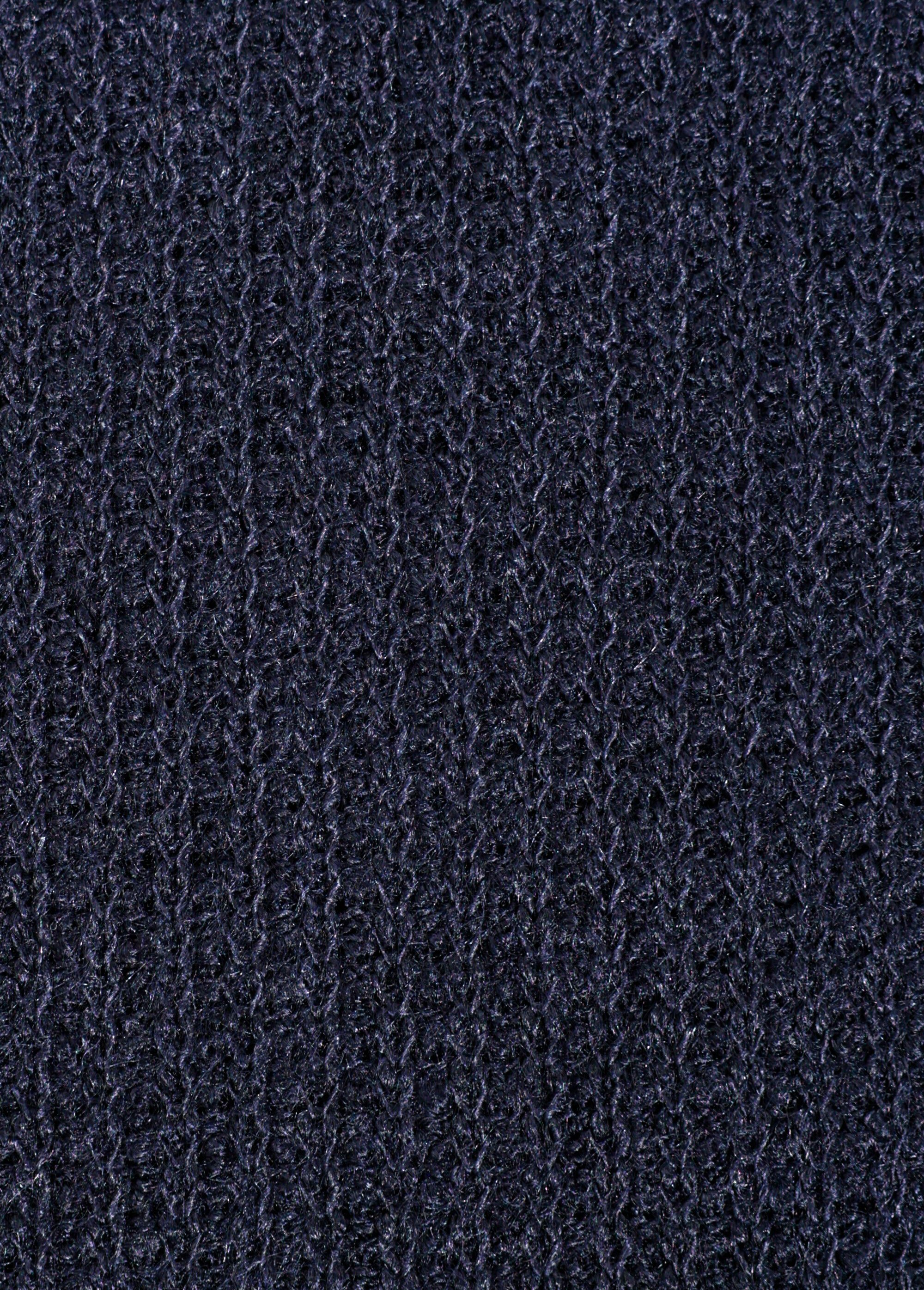 Coupon tissu maille jersey mini torsades BLEU COT142991 DE2