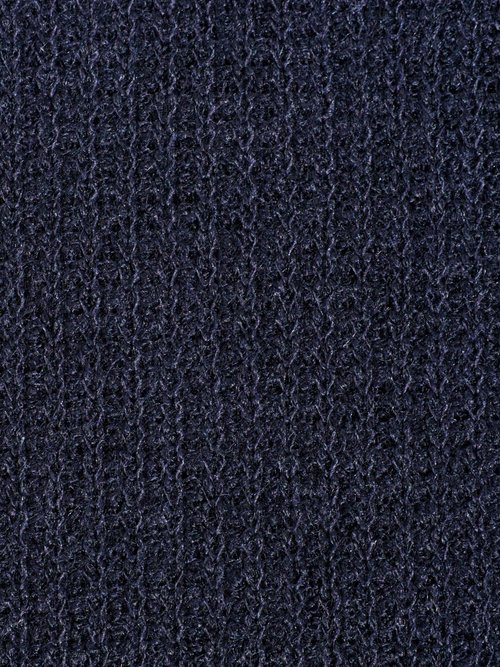 Coupon tissu maille jersey mini torsades BLEU COT142991 DE2