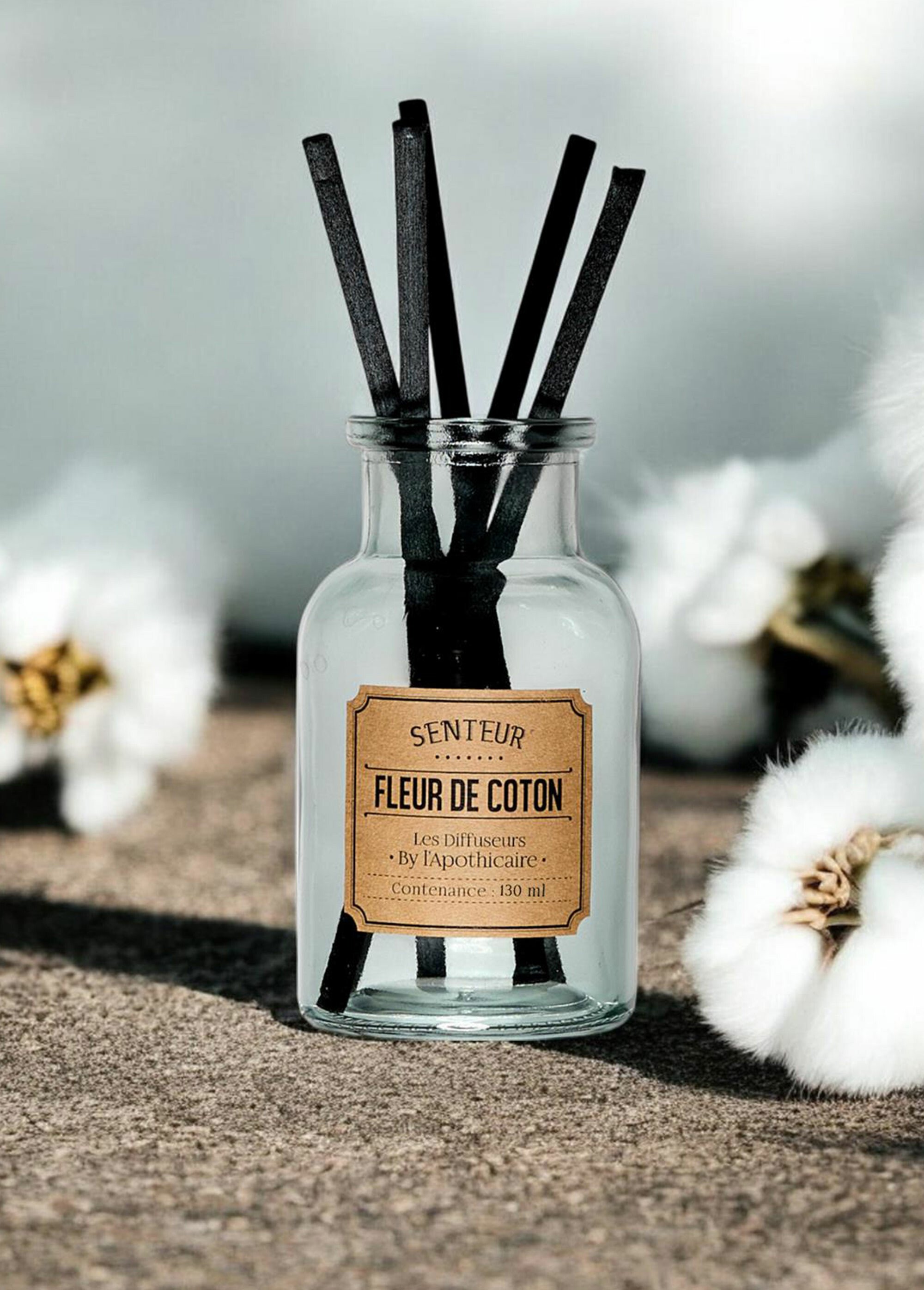 Diffuseur d'intérieur 130ml + tiges Blanc CMP-BO0155 SI1