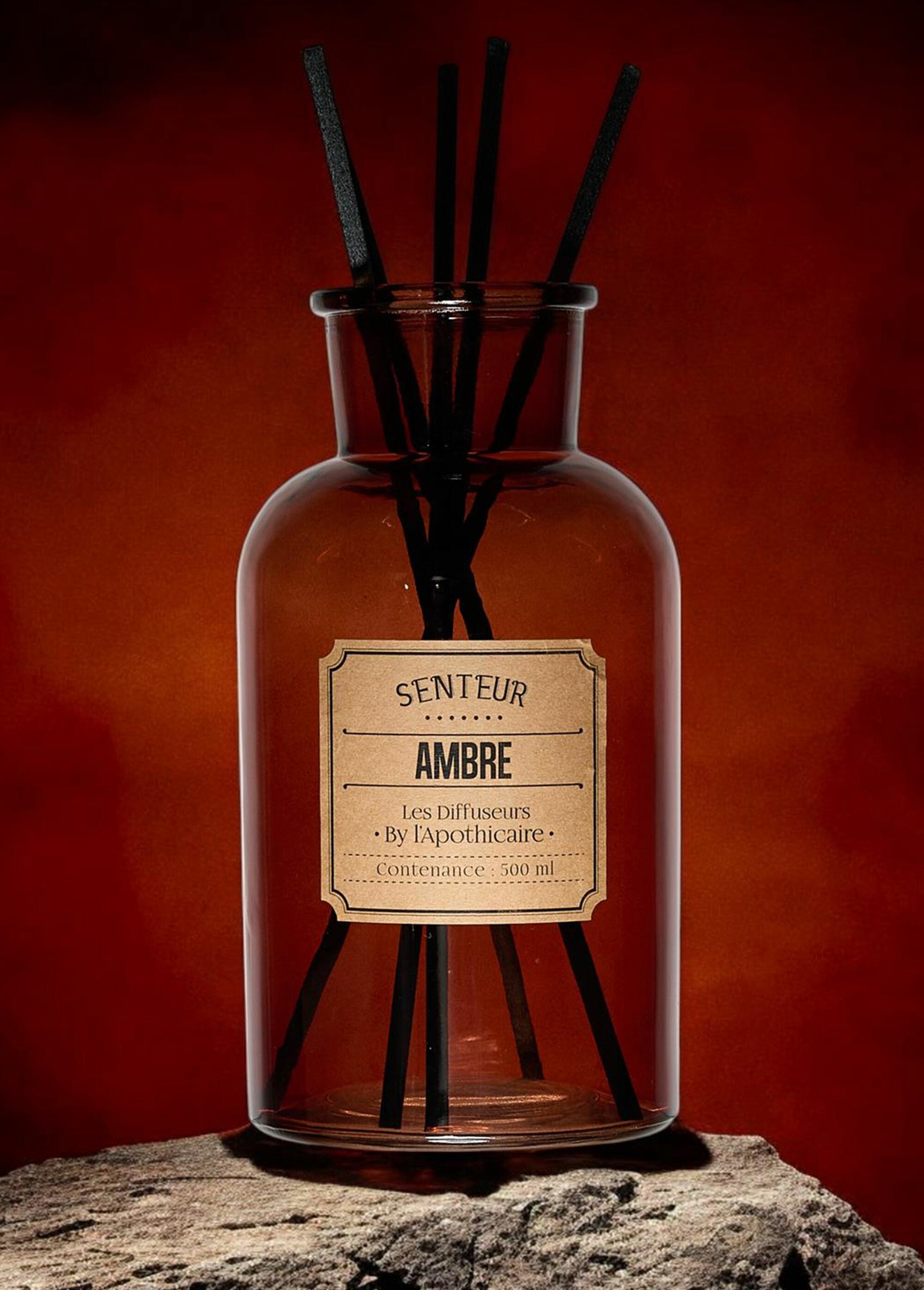 Diffuseur d'intérieur 500ml + tiges Marron CMP-BO0157 SI1