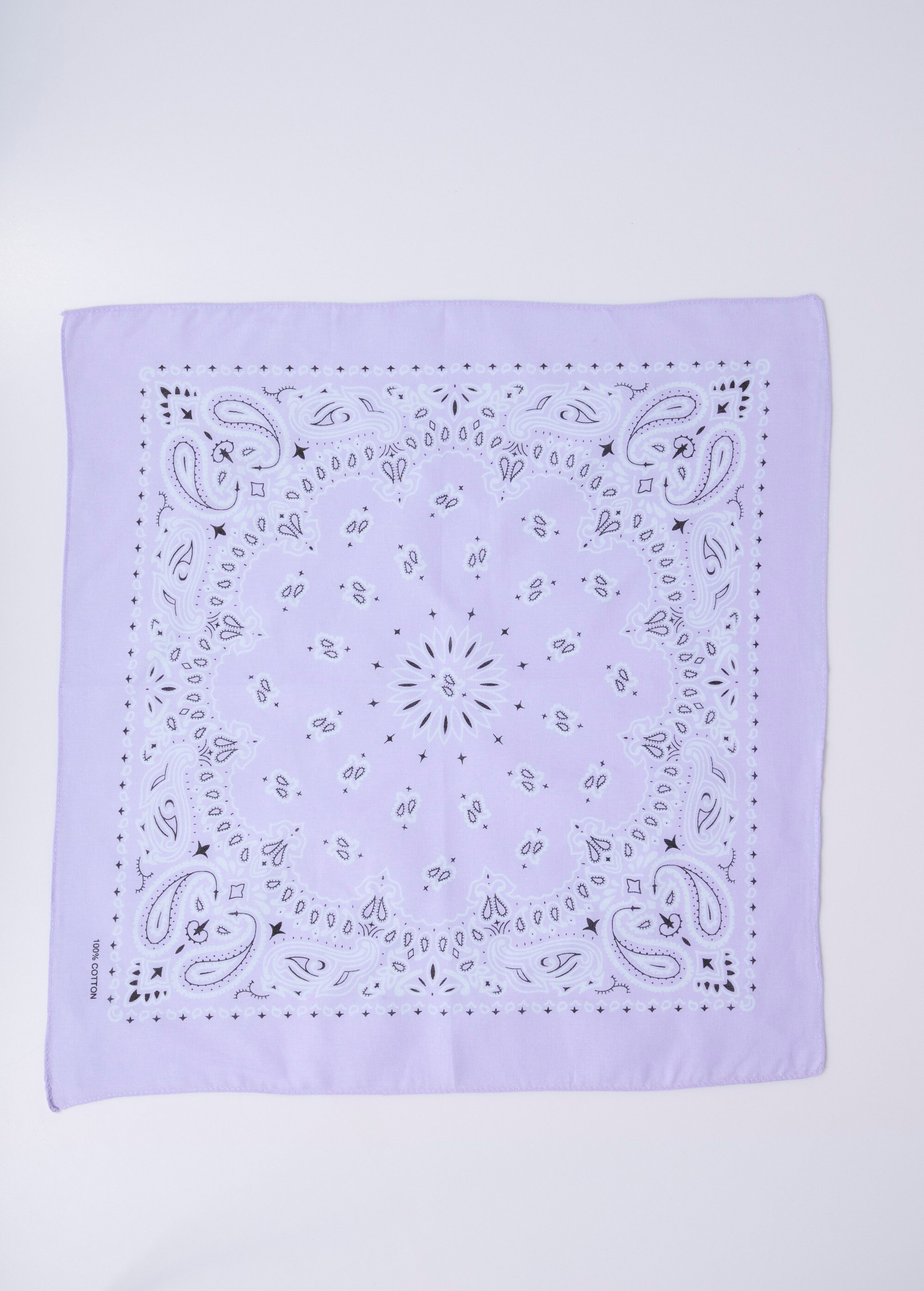 Foulard bandana carré en toile de coton