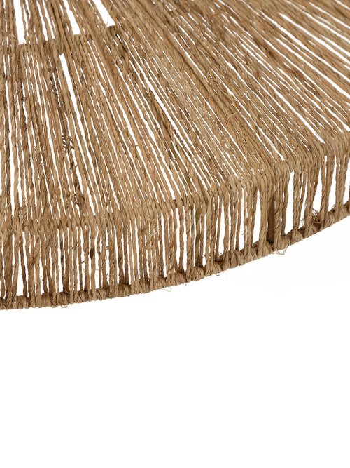 Grande suspension ronde tressée ajourée MARRON JJA-200043 DE2