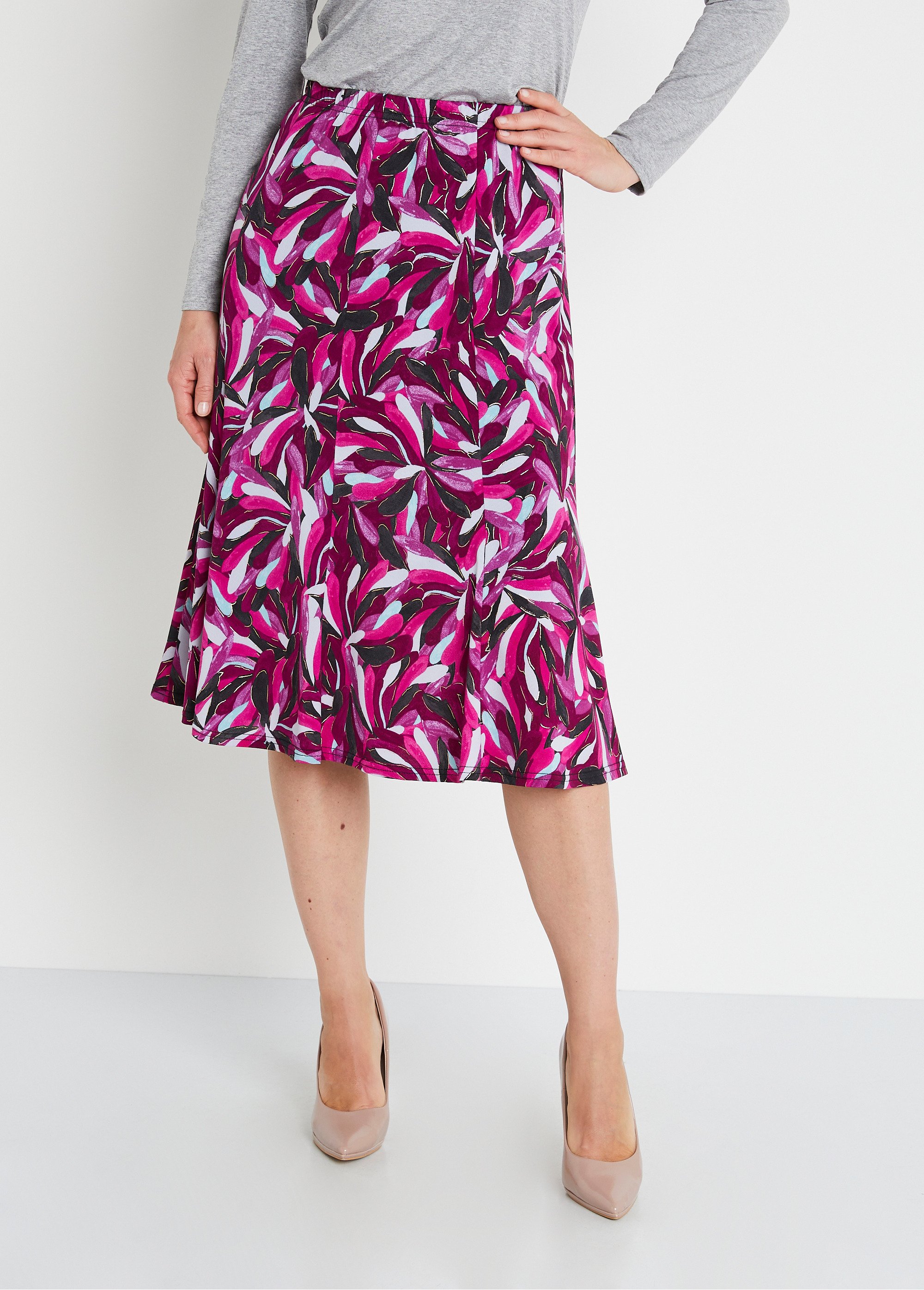 Jupe-short De Voyage Femme Orvis Noire à Imprimé Relief Rose - Taille L - Activewear