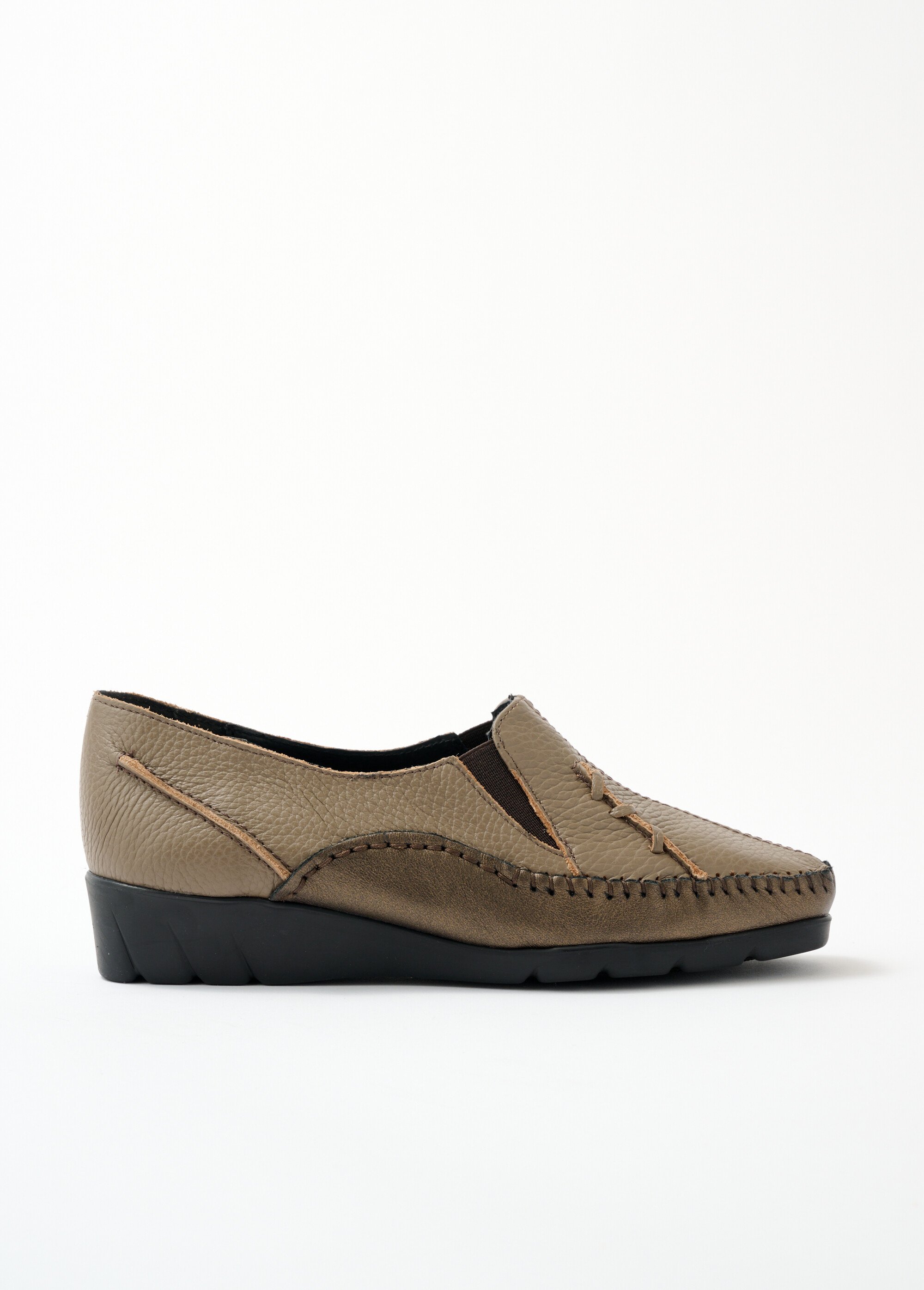 Mocassin cuir bi-matière Femme Marron ORDOIRE DR1