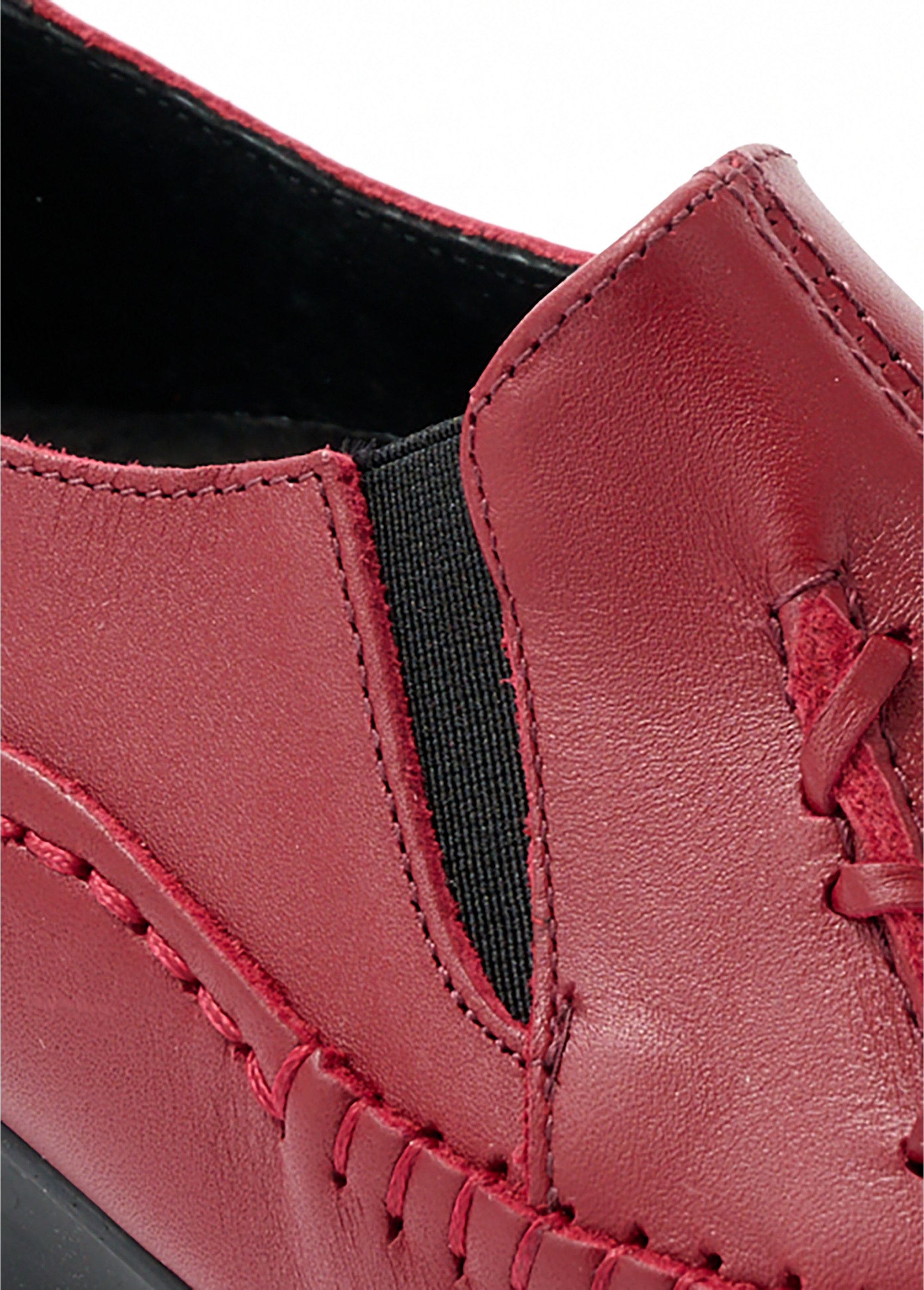 Mocassin cuir bi-matière