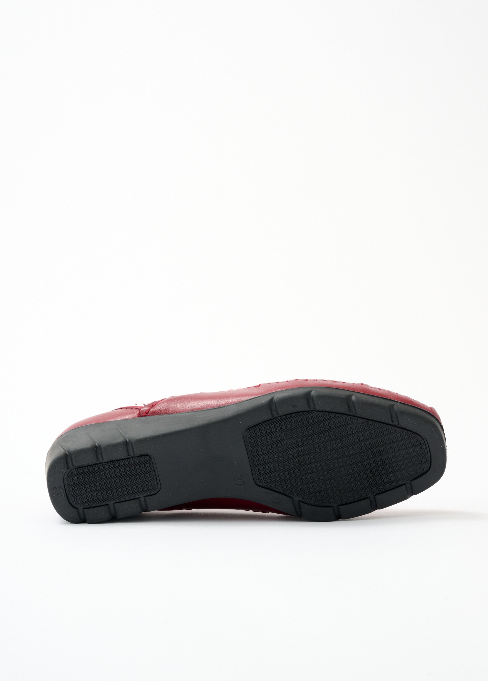 Mocassin cuir bi-matière Femme Rouge ORDOIRE UN1