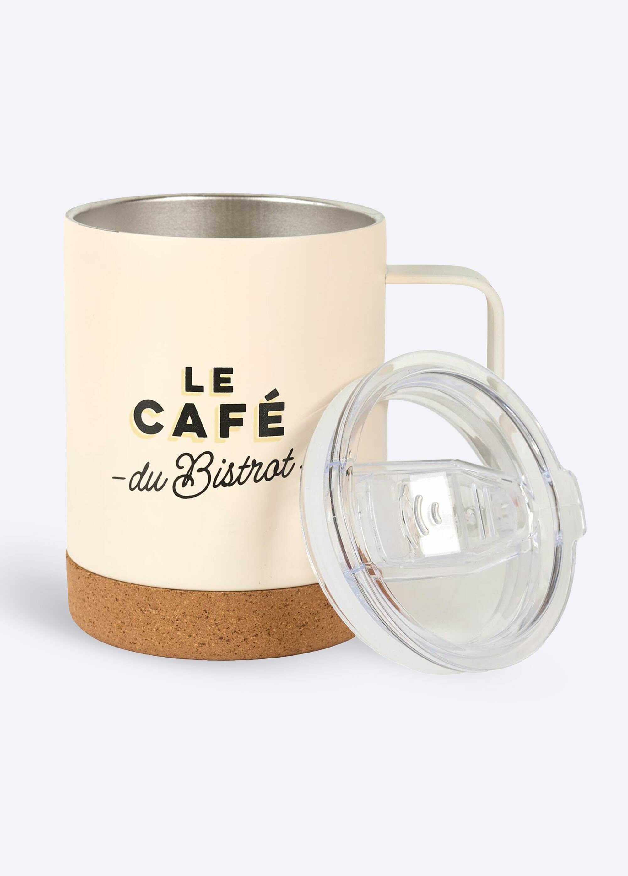 Mug de transport isolant, base liège