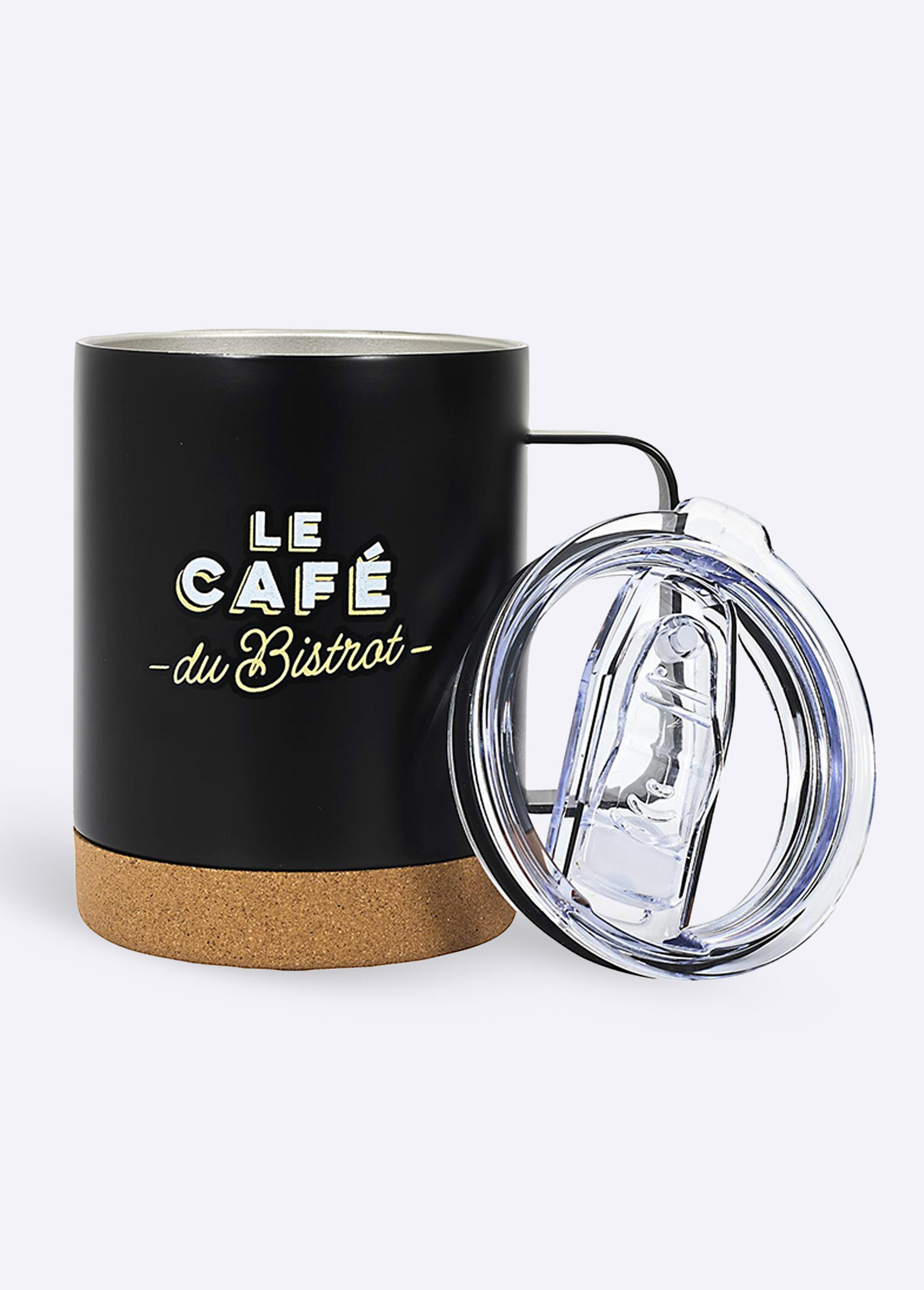 Mug de transport isolant, base liège Noir CMP-KA0617 DE1