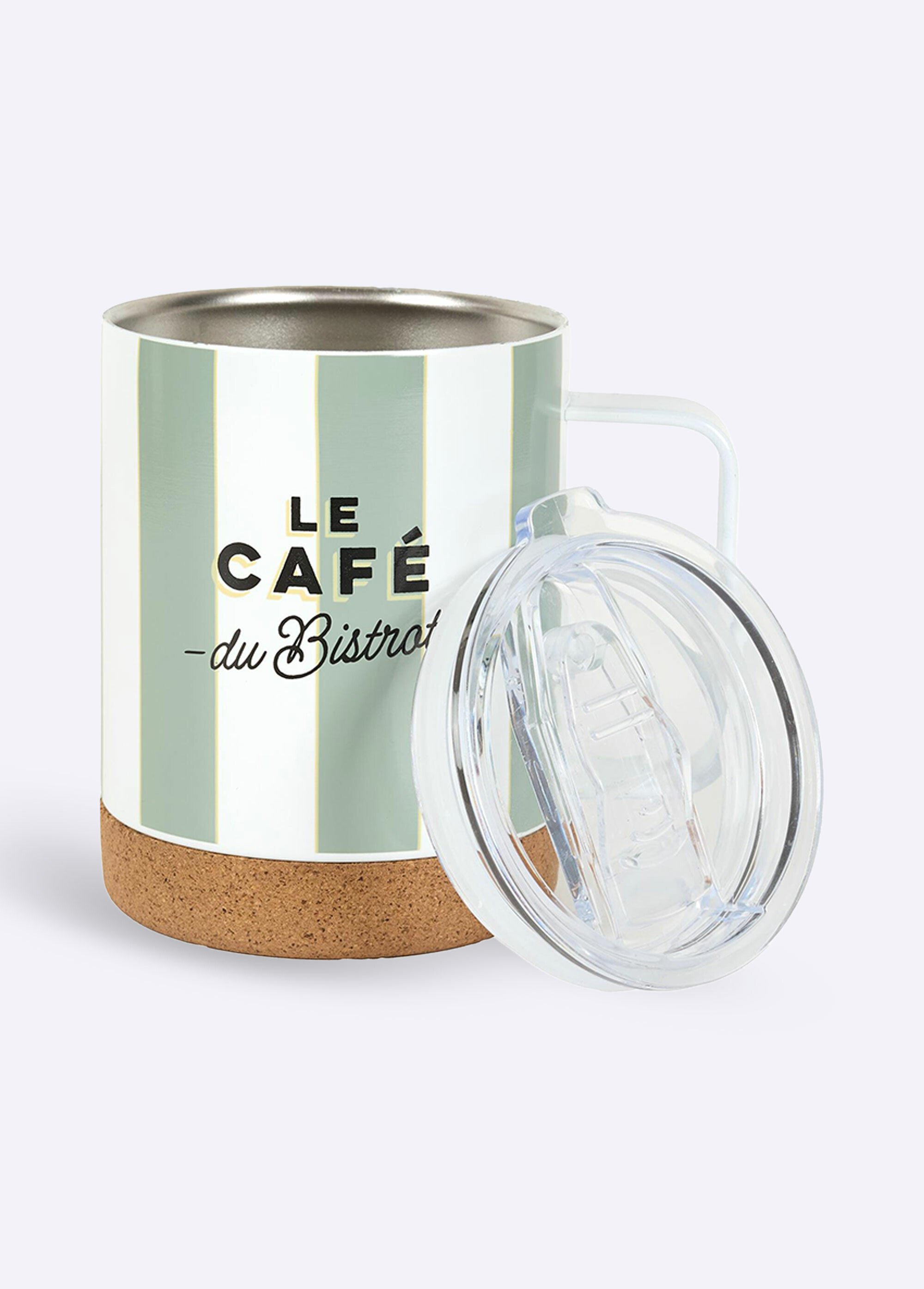 Mug de transport isolant, base liège