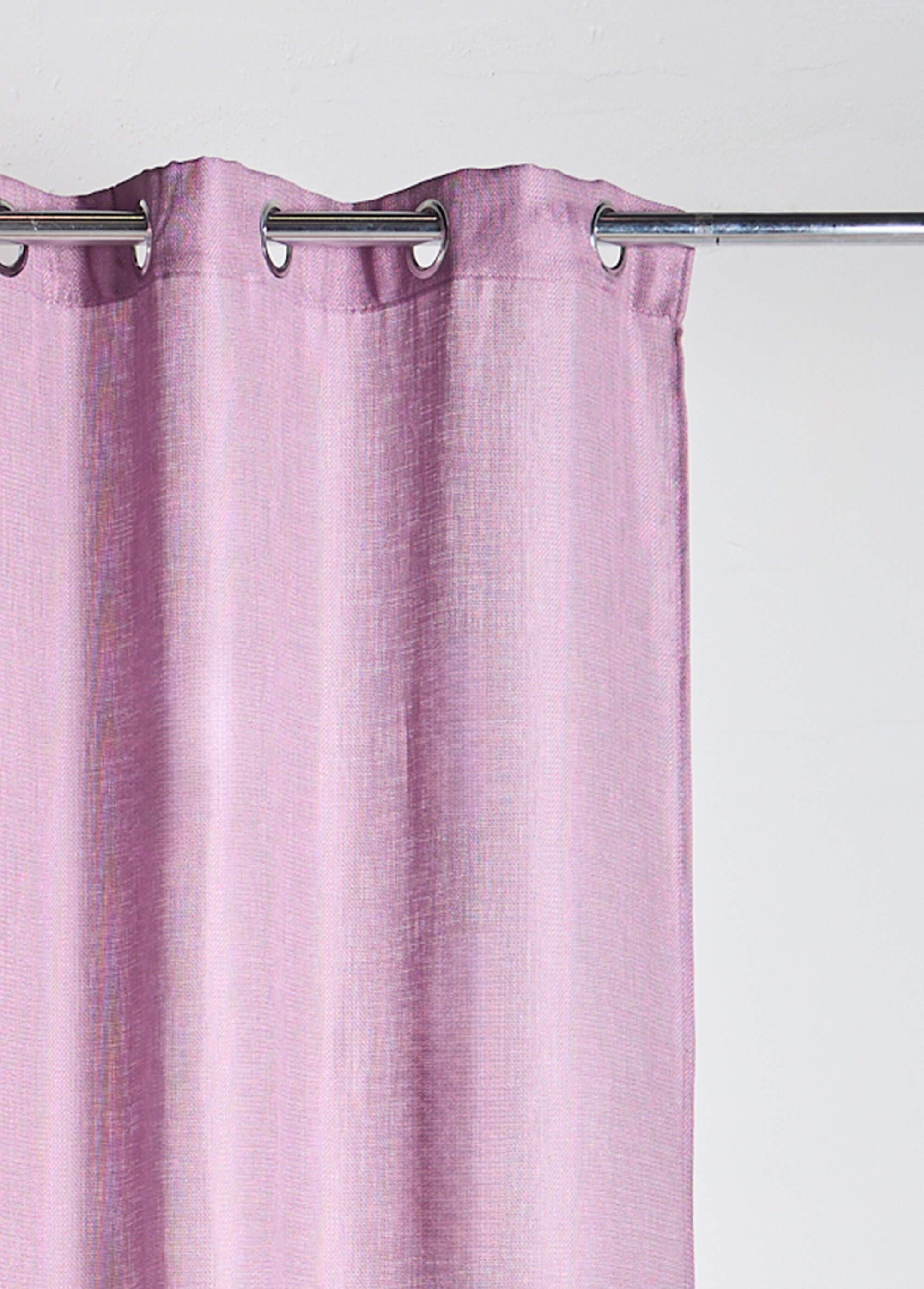 Rideau 1 panneau texturé, avec œillets Violet COTZZ120068-5 DE1