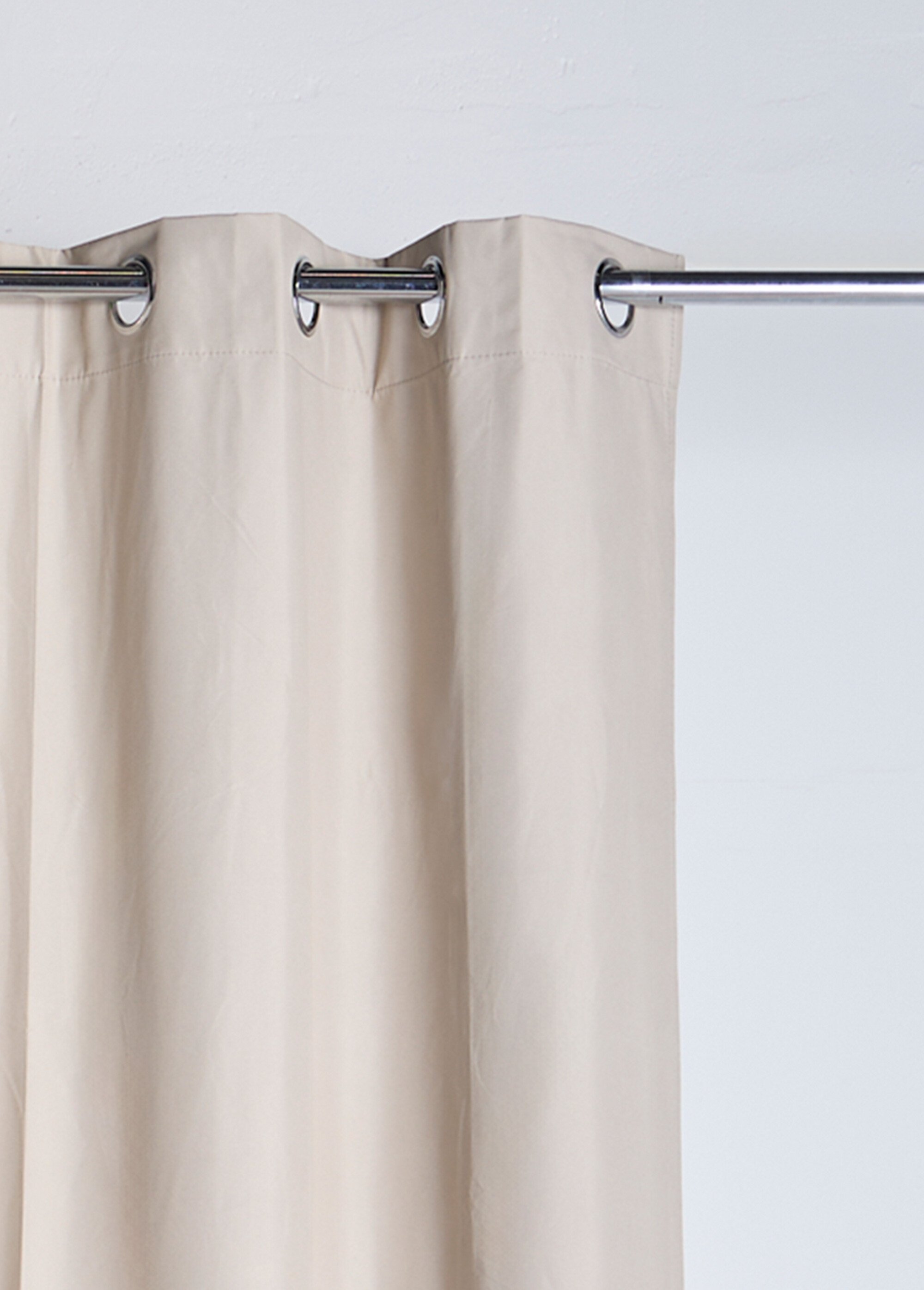 Rideau occultant uni 1 panneau à œillets Marron COTZA128233-1 DE1