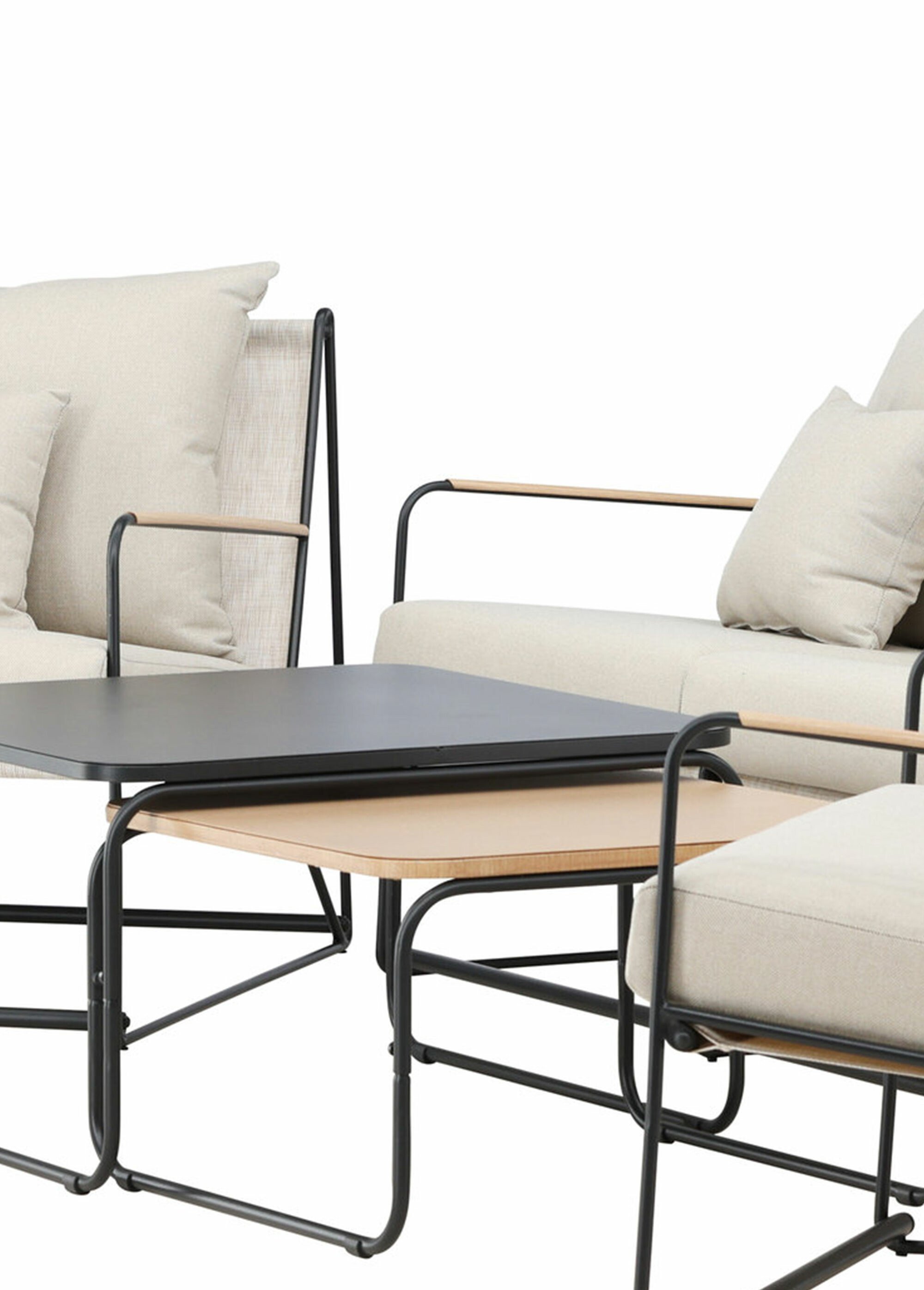 Set outdoor 5 places + 2 tables, V1 BEIGE VEN-9800-000 DE1