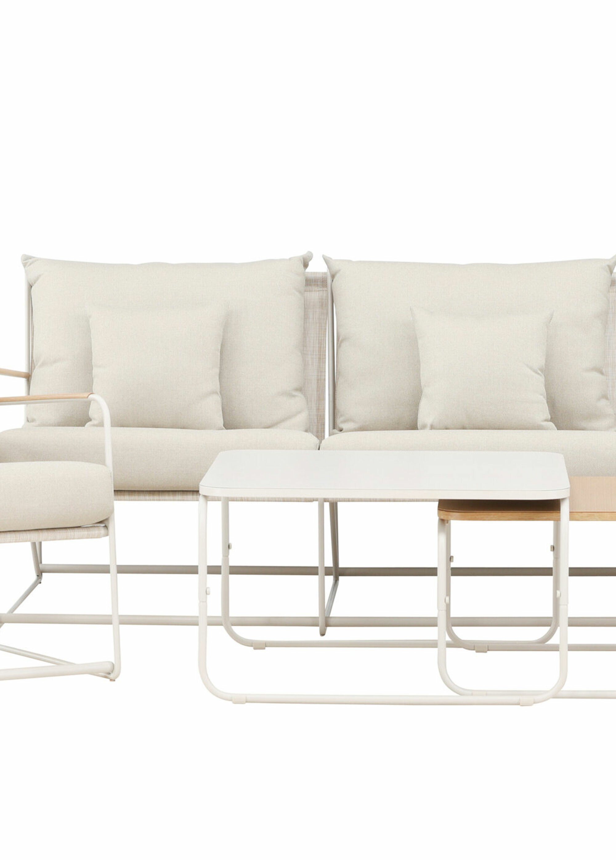 Set outdoor 5 places + 2 tables, V1 BEIGE VEN-9800-000 DE1
