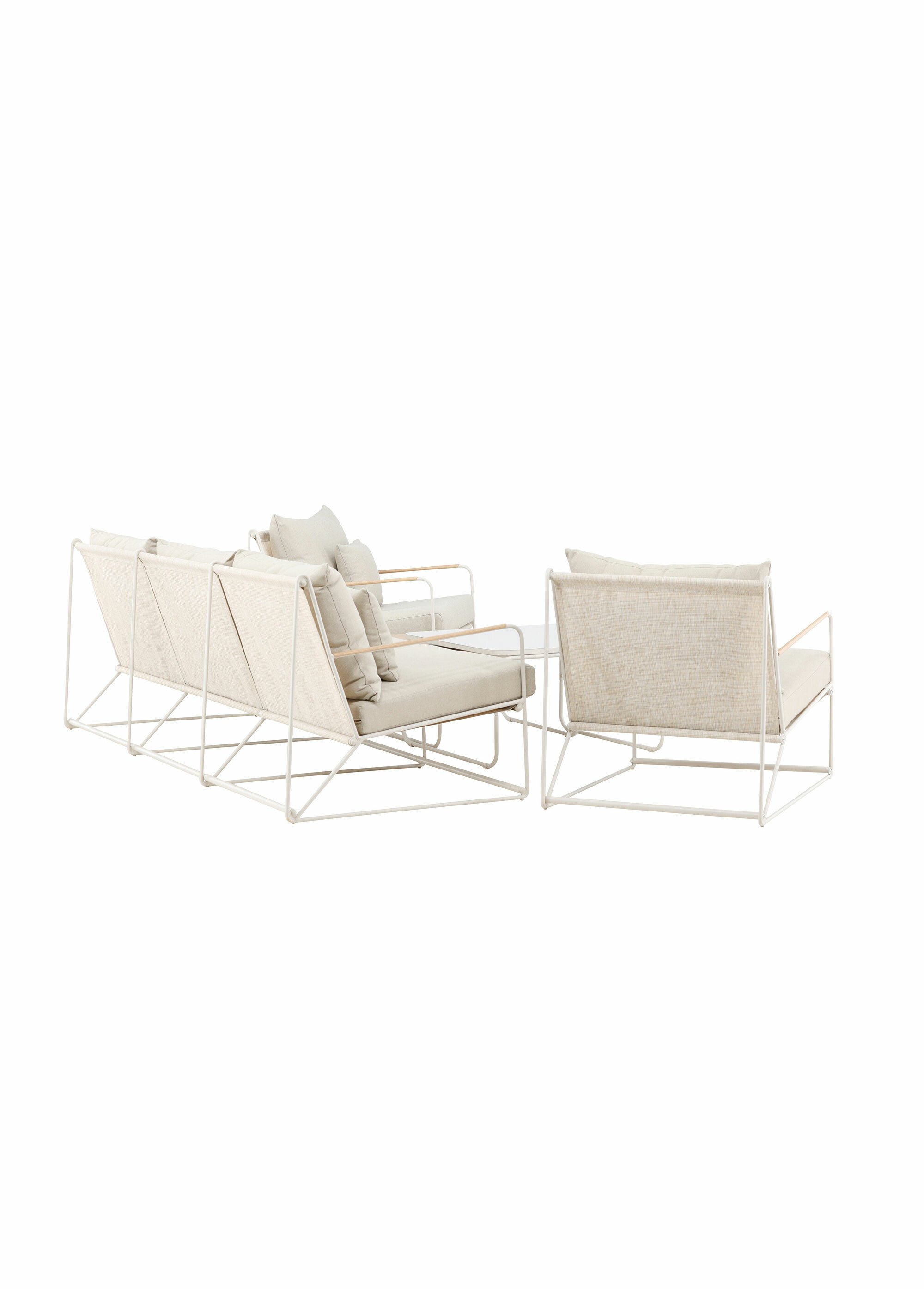 Set outdoor 5 places + 2 tables, V1 BEIGE VEN-9800-000 DO1