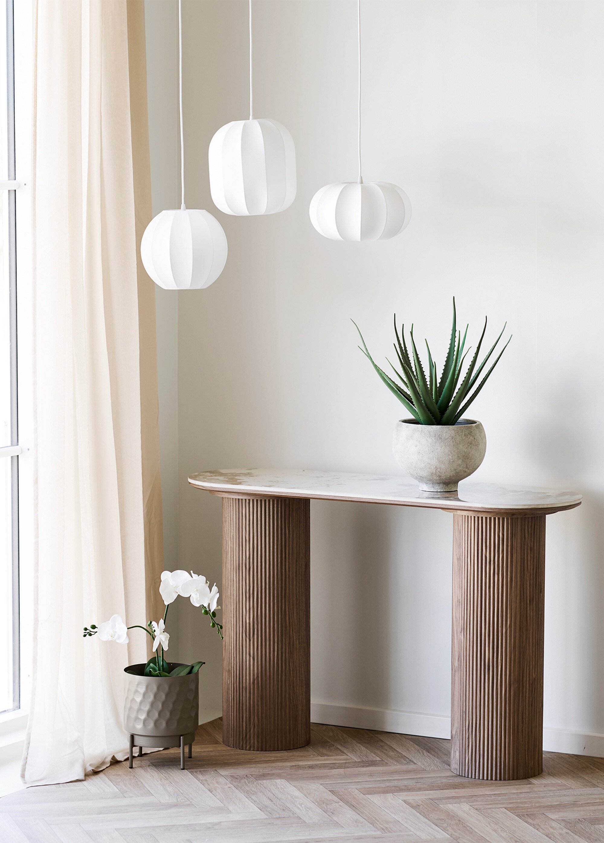 Suspension lumineuse allongée 25cm COVENTRY BLANC HN-6406303 SI1