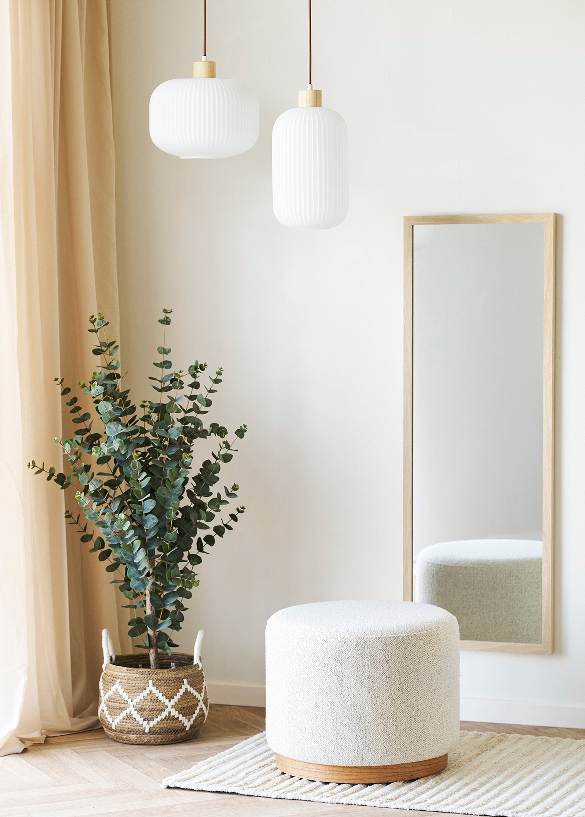 Suspension lumineuse allongée verre ARGALO BLANC HN-6406314 SI1