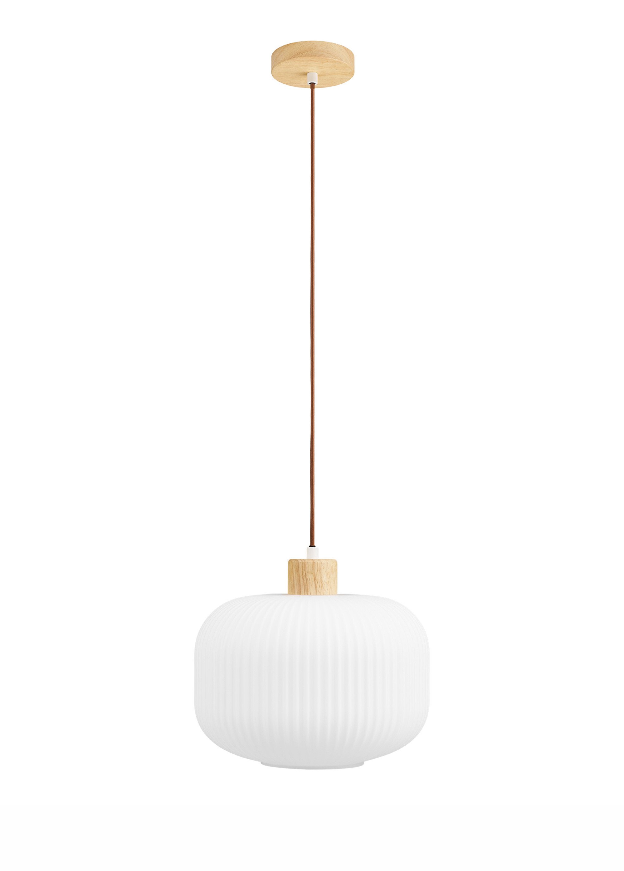 Suspension lumineuse ovale verre ARGALO BLANC HN-6406313 FA1