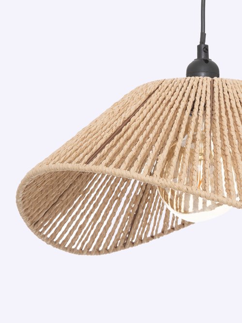 Suspension tressée ajourée et torsadée MARRON JJA-190630 DE1