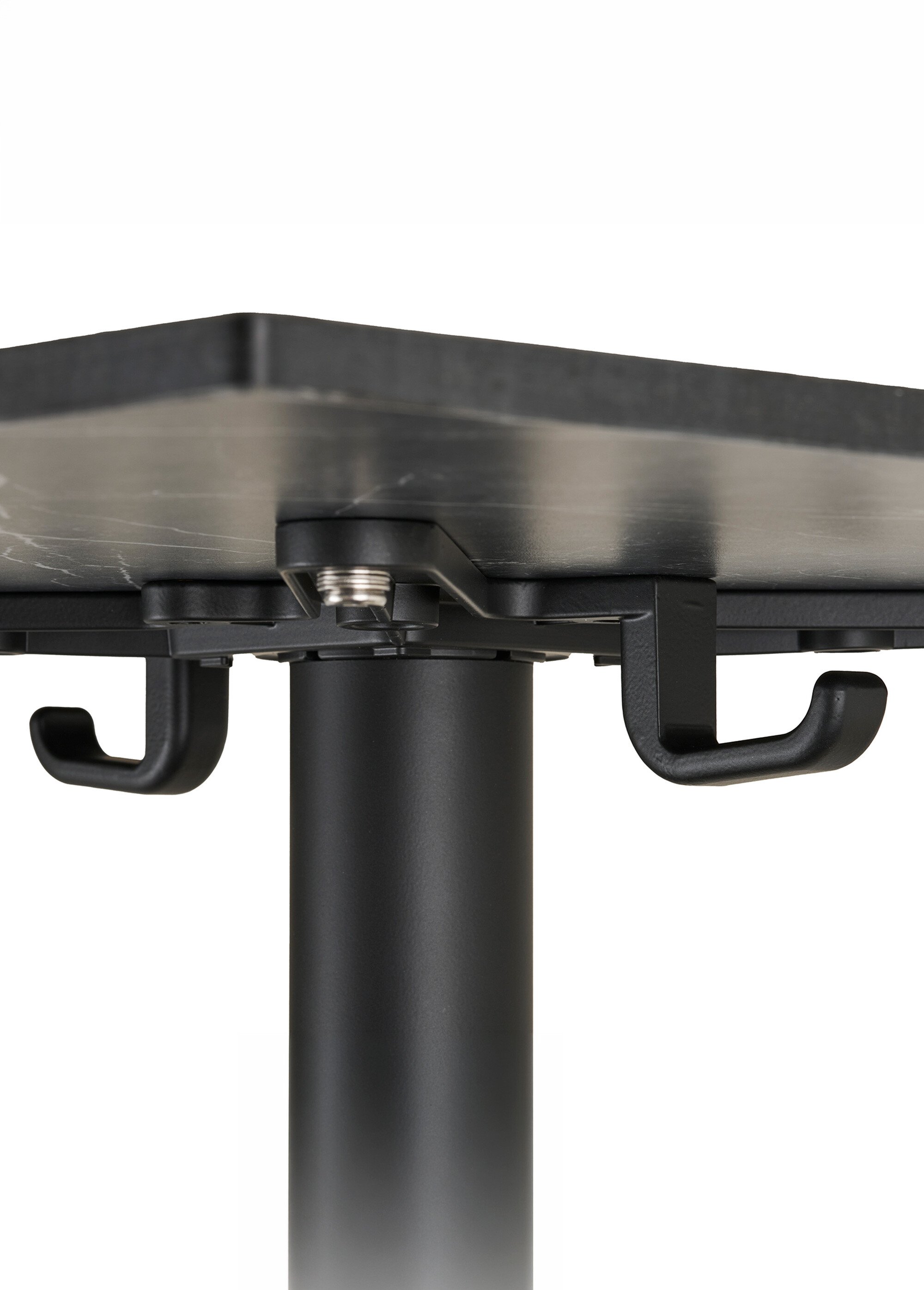 Table bistro carrée 60cm, aspect marbre GRIS HN-7501181 DE3